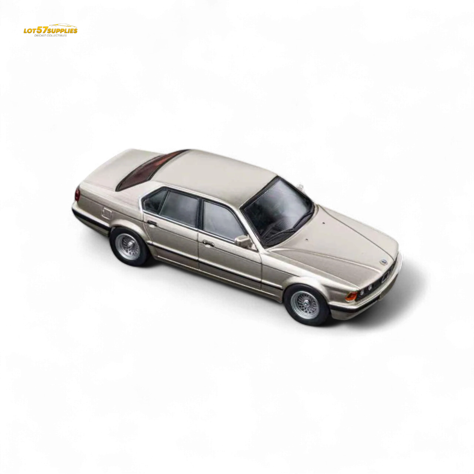 (Pre-Order) DCM BMW E32 7-Series Sedan Cashmere Beagle Gold 1:64 - Image 3