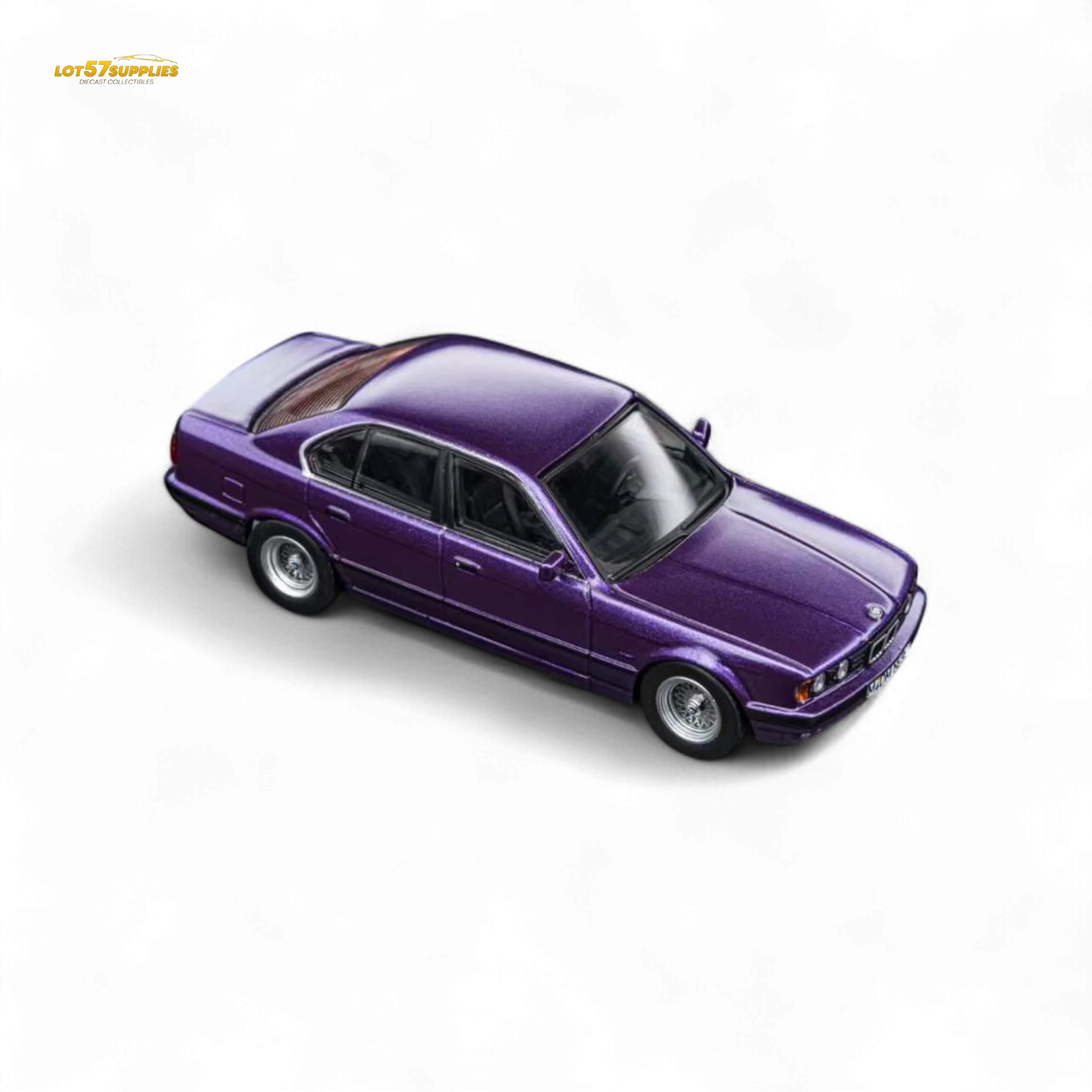(Pre-Order) DCM BMW E34 5-Series Sedan Daytona Roland Purple 1:64 - Image 3