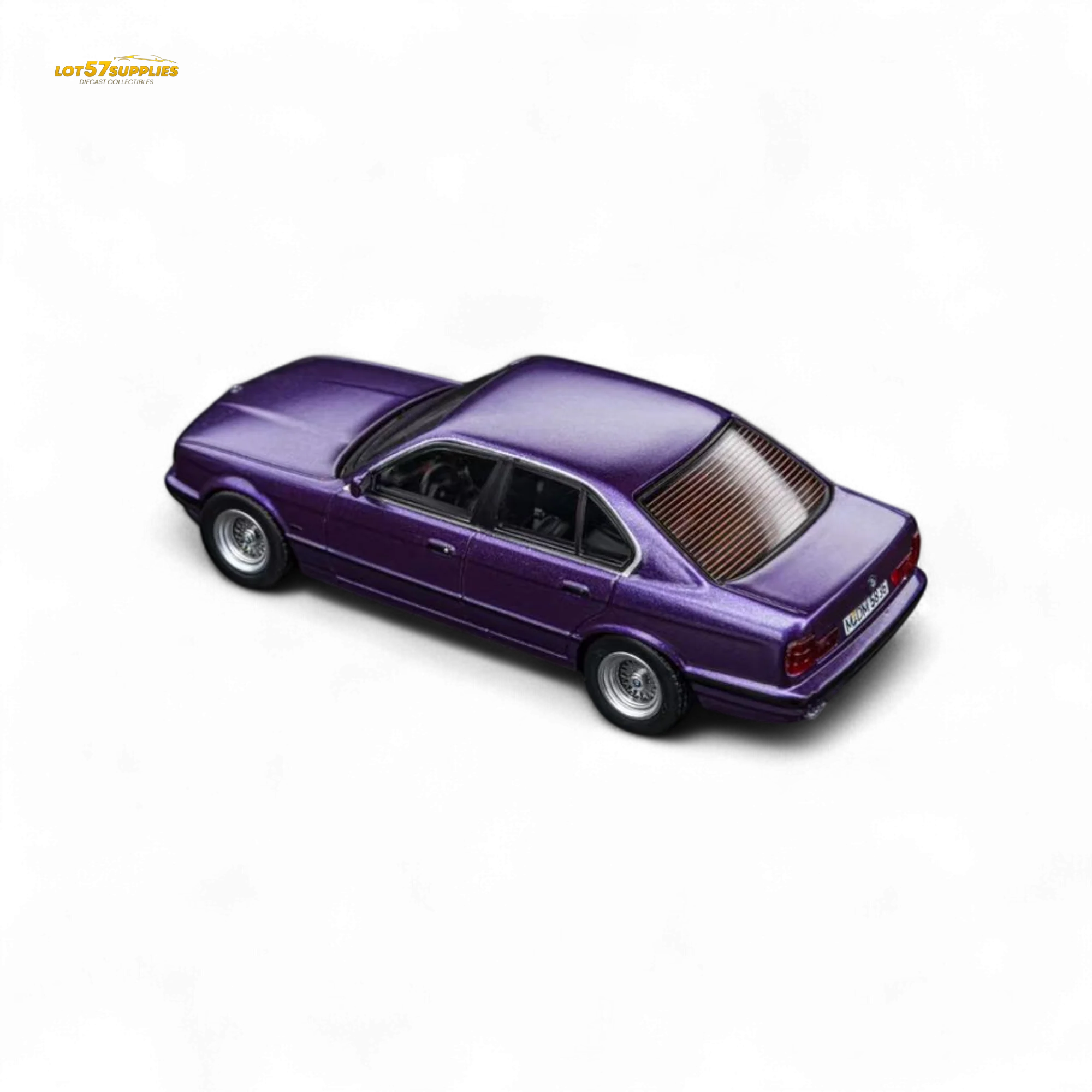 (Pre-Order) DCM BMW E34 5-Series Sedan Daytona Roland Purple 1:64 - Image 4