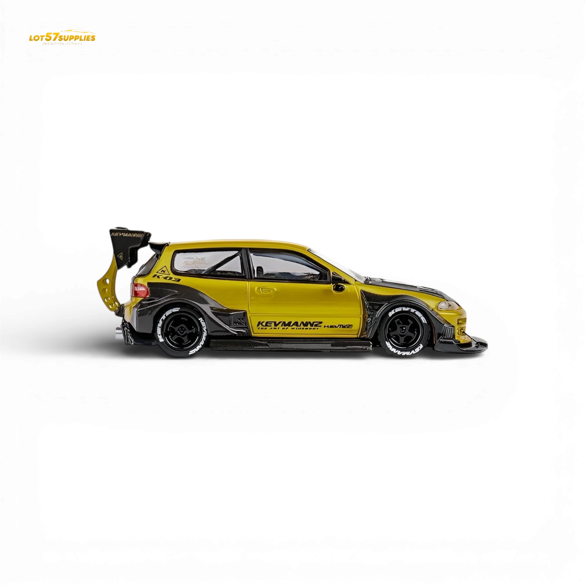 (Pre-Order) DCM Kevmannz Civic EG Ver.1 Gold Carbon Fiber 1:64 - Image 2