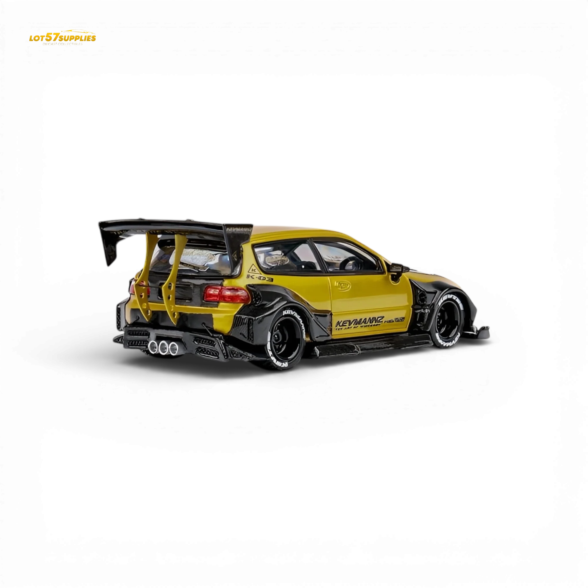 (Pre-Order) DCM Kevmannz Civic EG Ver.1 Gold Carbon Fiber 1:64 - Image 3