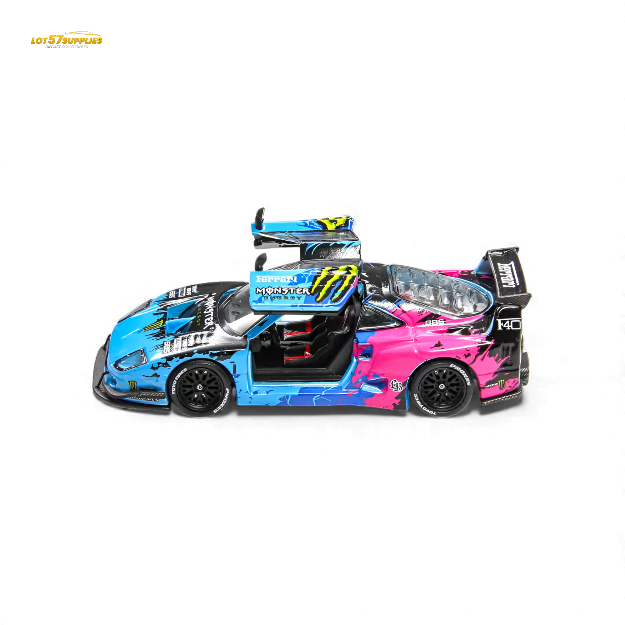 (Pre-Order) Demon King Auto F40 LB-Works Monster Livery 1:64 - Image 2