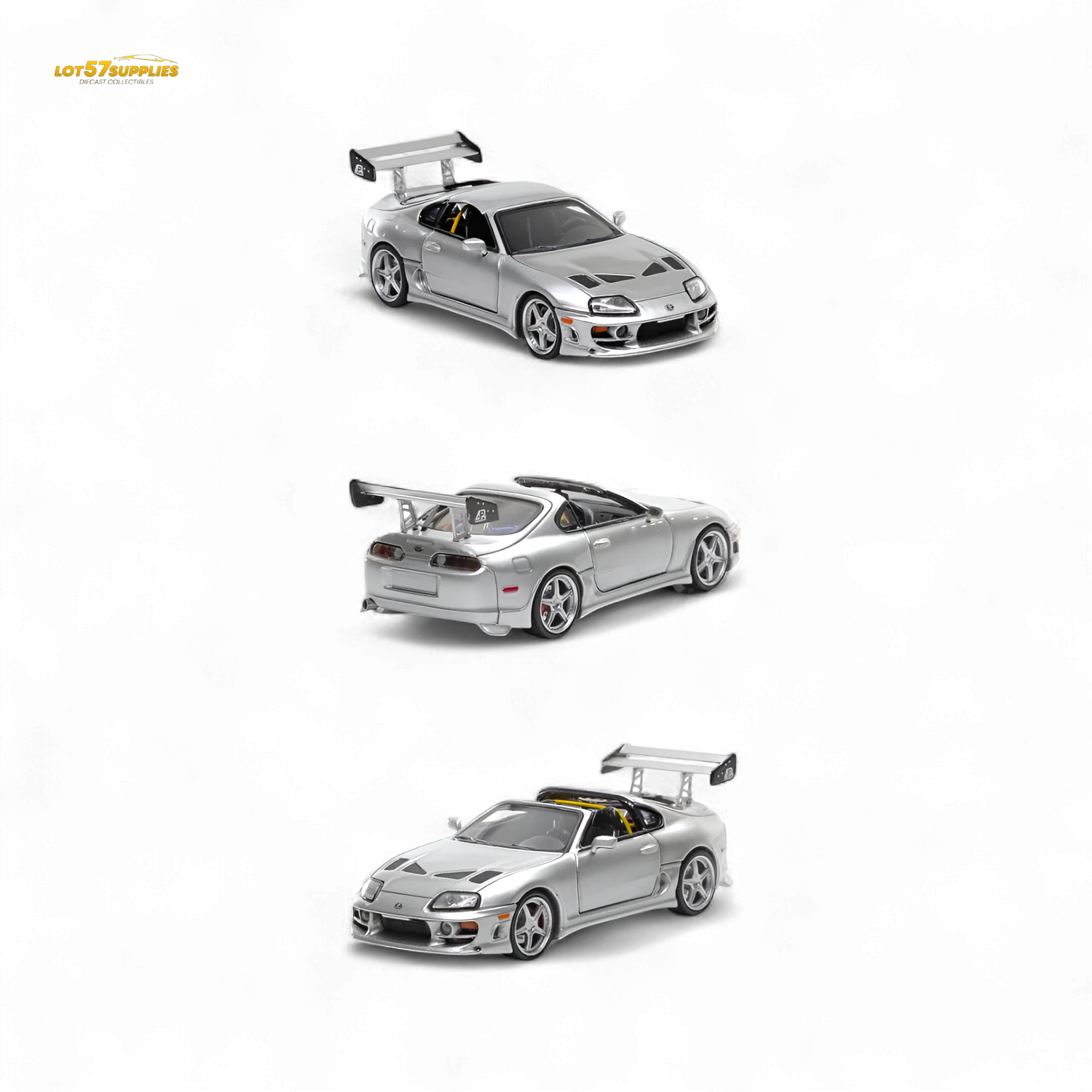 (Pre-Order) Fast Speed Supra Targa - Silver 1:64 - Image 2