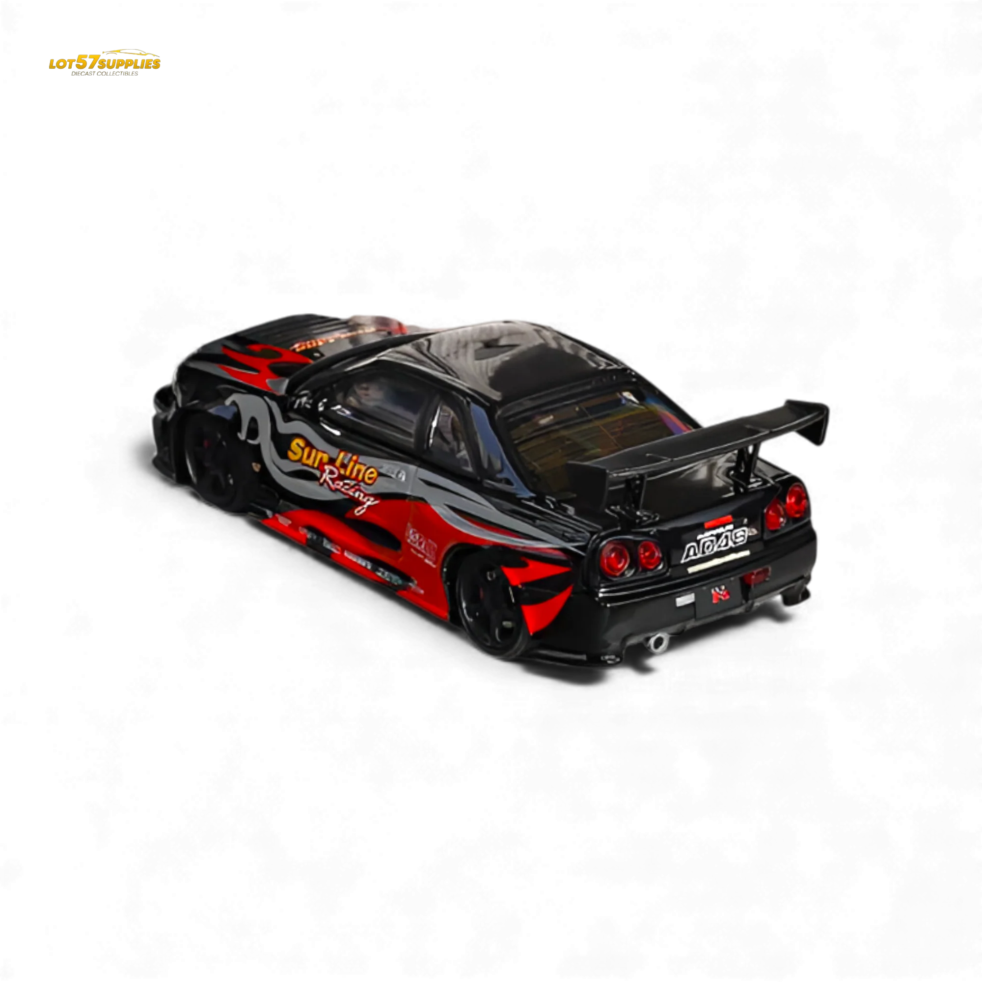 (Pre-Order) Fuji Skyline R34 GT-R Nismo Z-Tune Black Red Flame 1:64 - Image 2