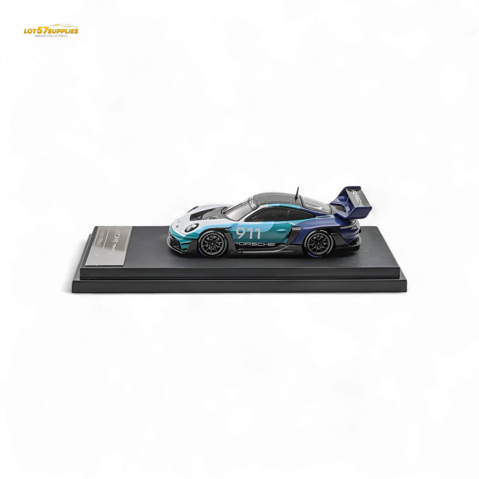 (Pre-Order) HKM Porsche 911 GT3 R Rennsport Blue-White 1:64 - Image 3