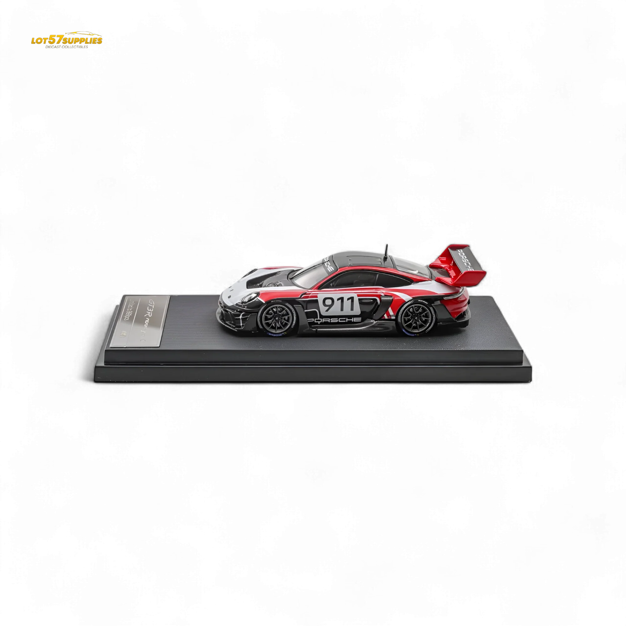 (Pre-Order) HKM Porsche 911 GT3 R Rennsport Red-White 1:64 - Image 2