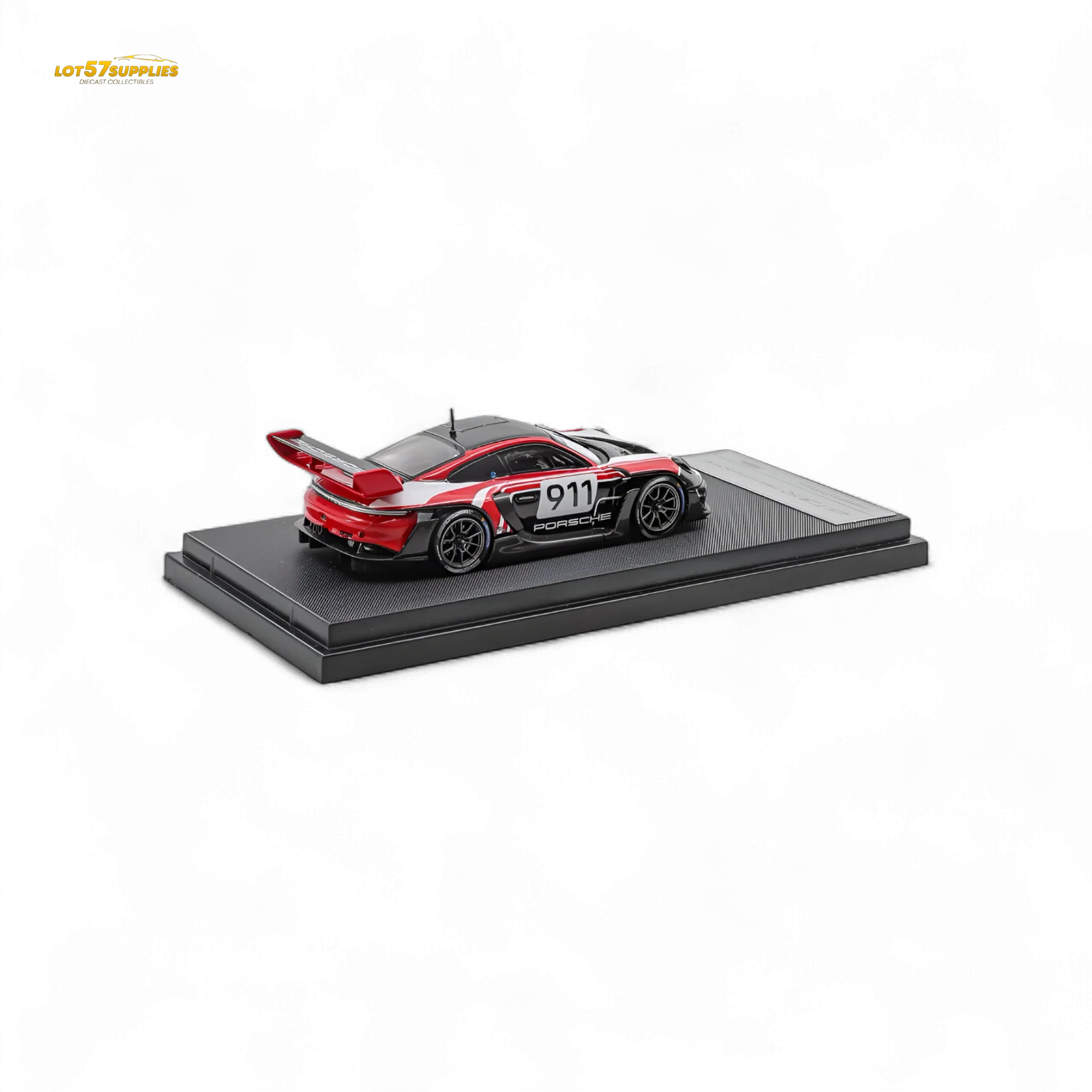 (Pre-Order) HKM Porsche 911 GT3 R Rennsport Red-White 1:64 - Image 3