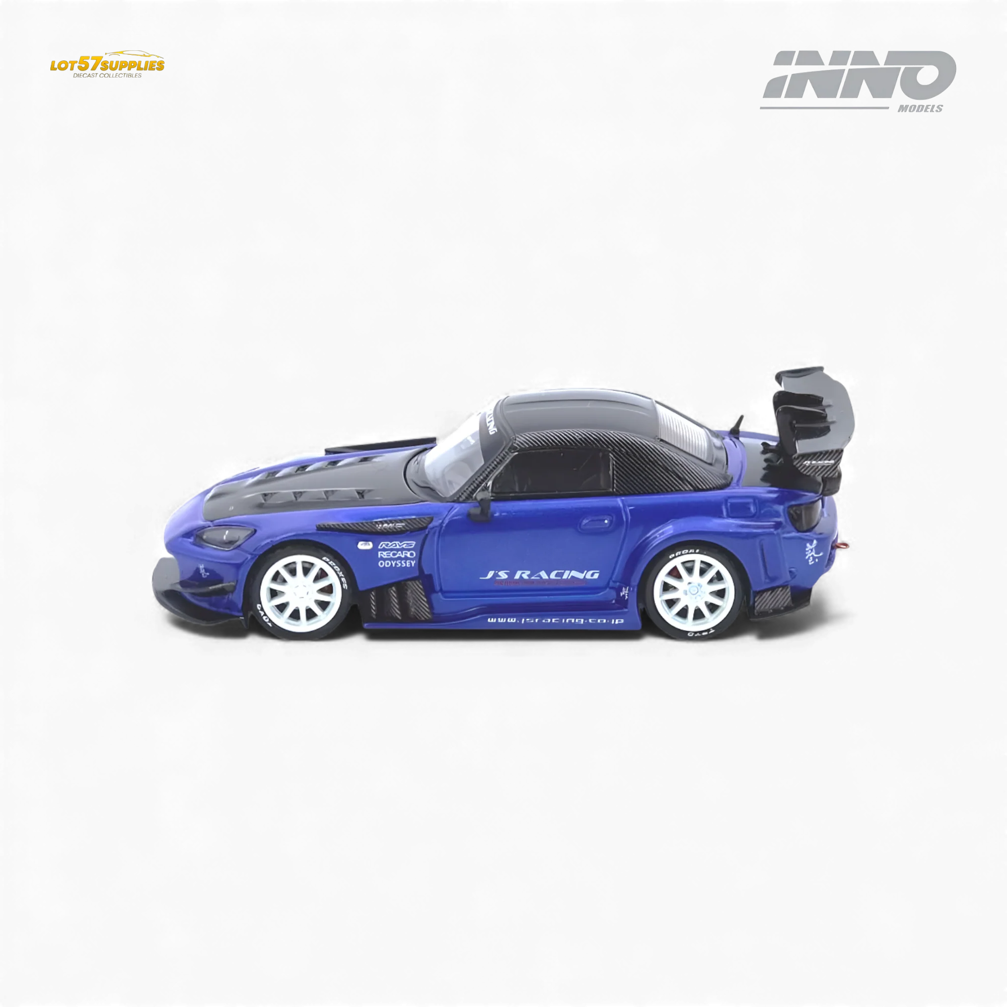 (Pre-Order) INNO64 Honda S2000 J's Racing Blue 1:64 - Image 3