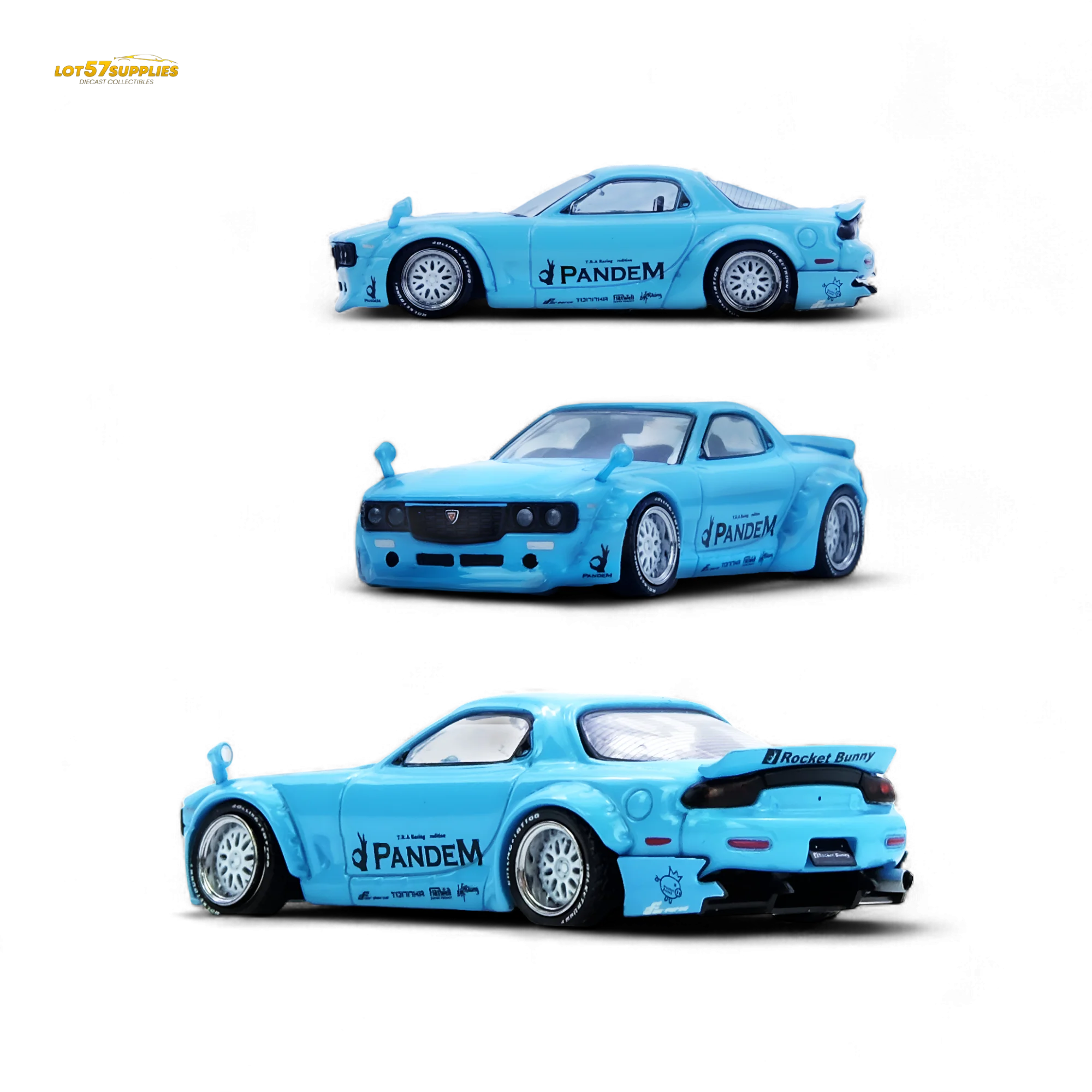 (Pre-Order) Inno64 Mazda RX7 FD3S Pandem Tiff Blue 1:64 - Image 4