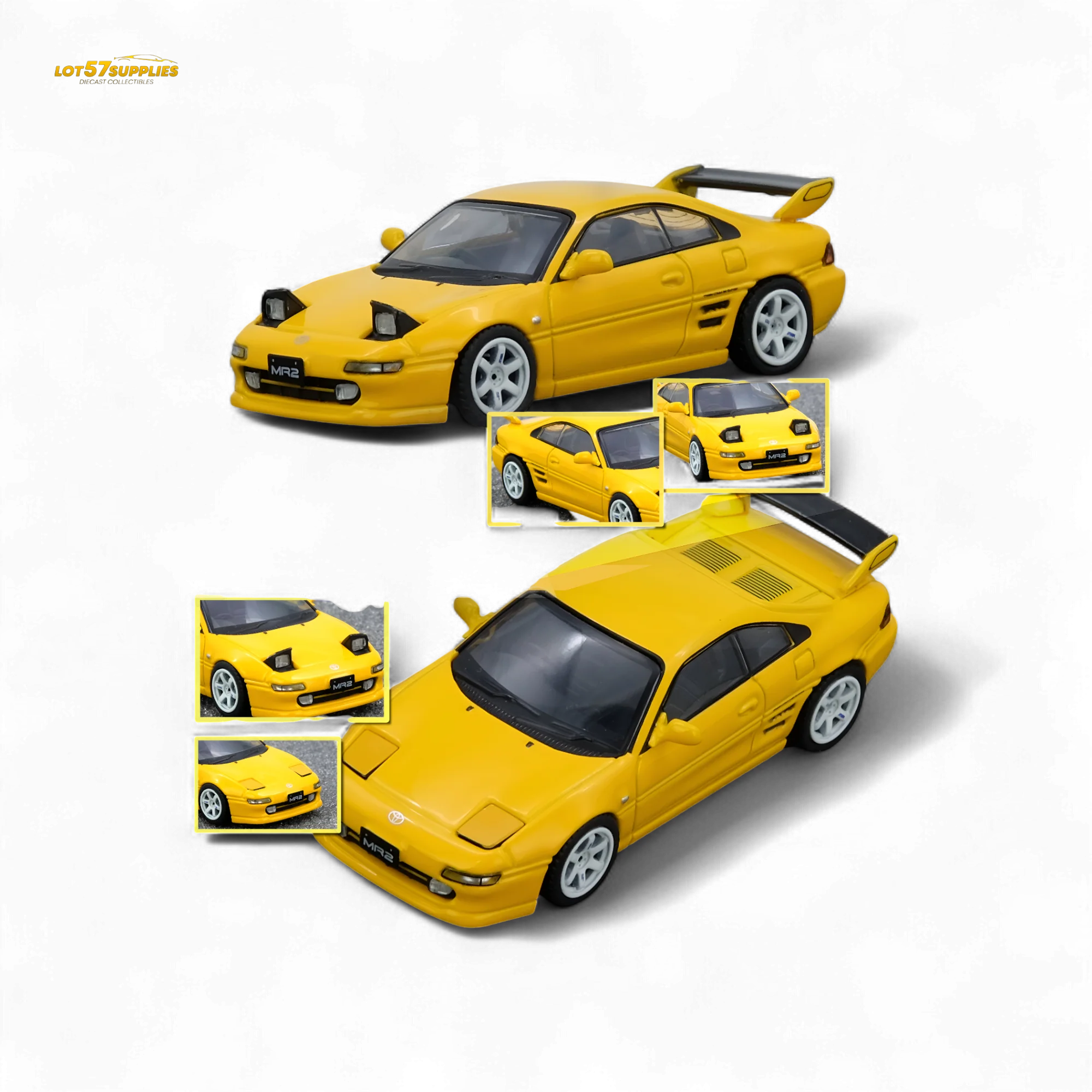 (Pre-Order) Inno64 MR2 SW20 Yellow 1:64 - Image 3