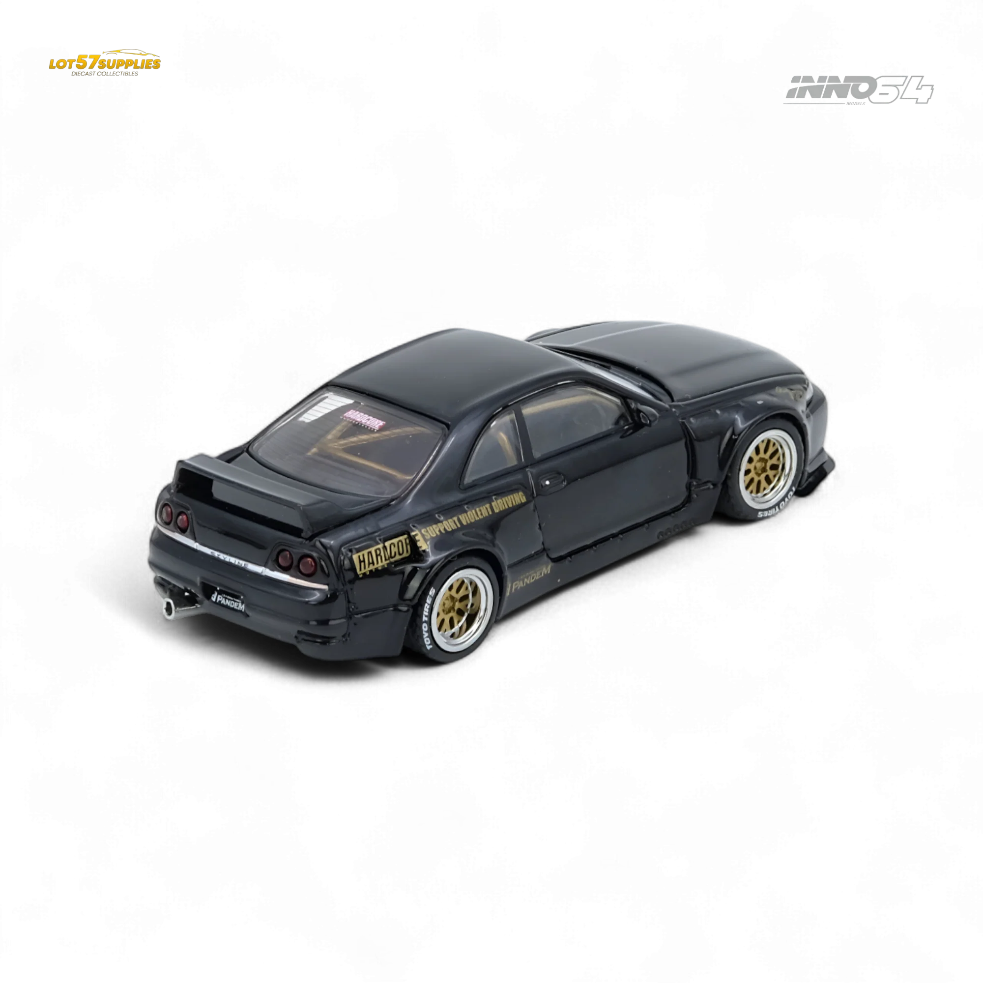 (Pre-Order) inno64 PANDEM GT-R (BCNR33) Black 1:64 - Image 3