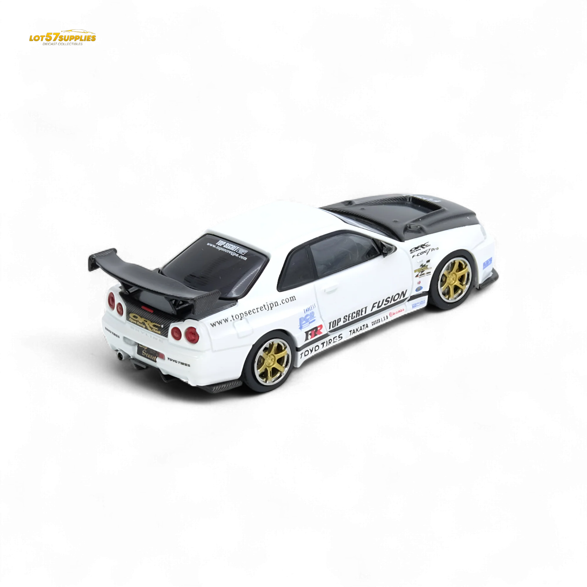 (Pre-Order) Inno64 Top Secret R34 GT-R White 1:64 - Image 2