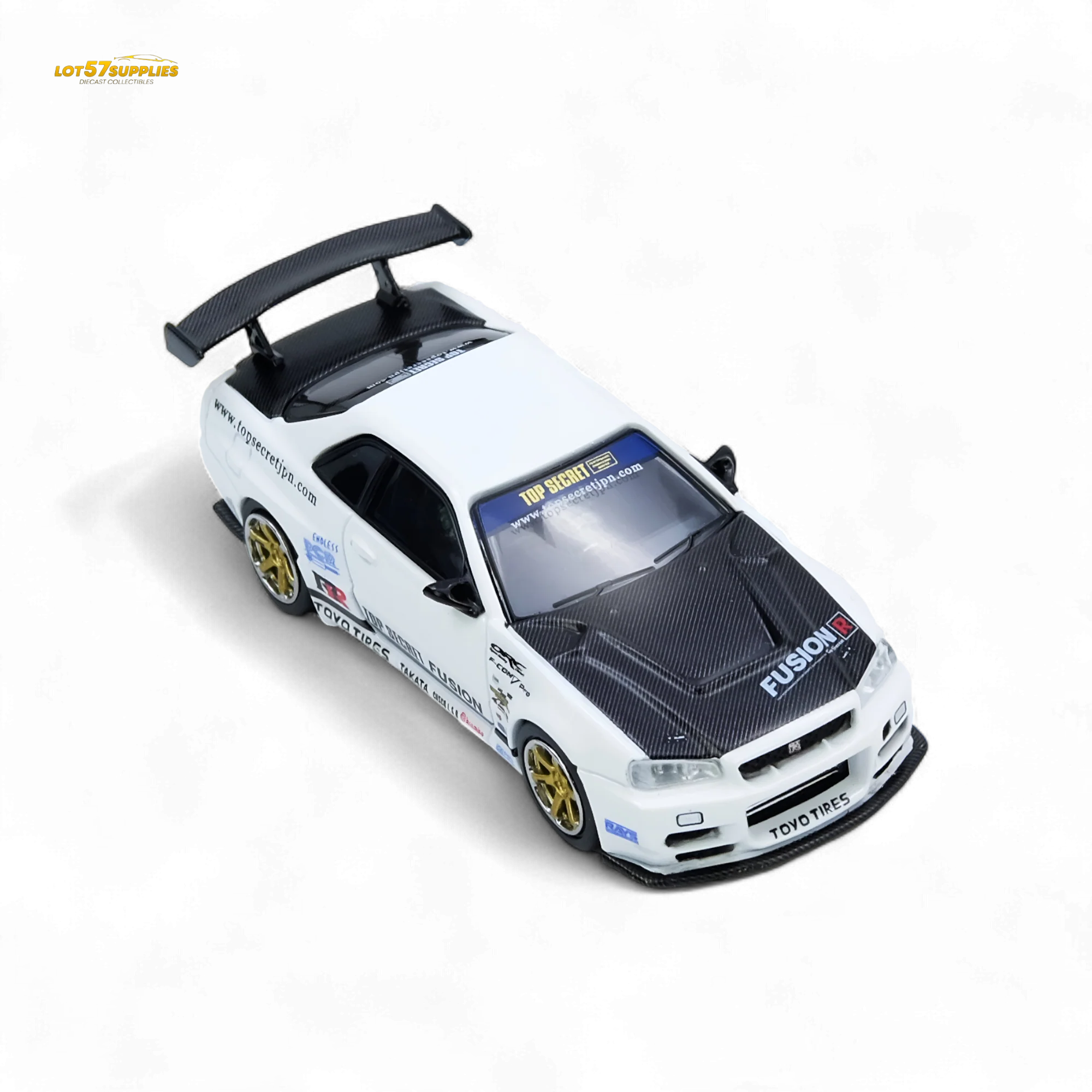 (Pre-Order) Inno64 Top Secret R34 GT-R White 1:64 - Image 4