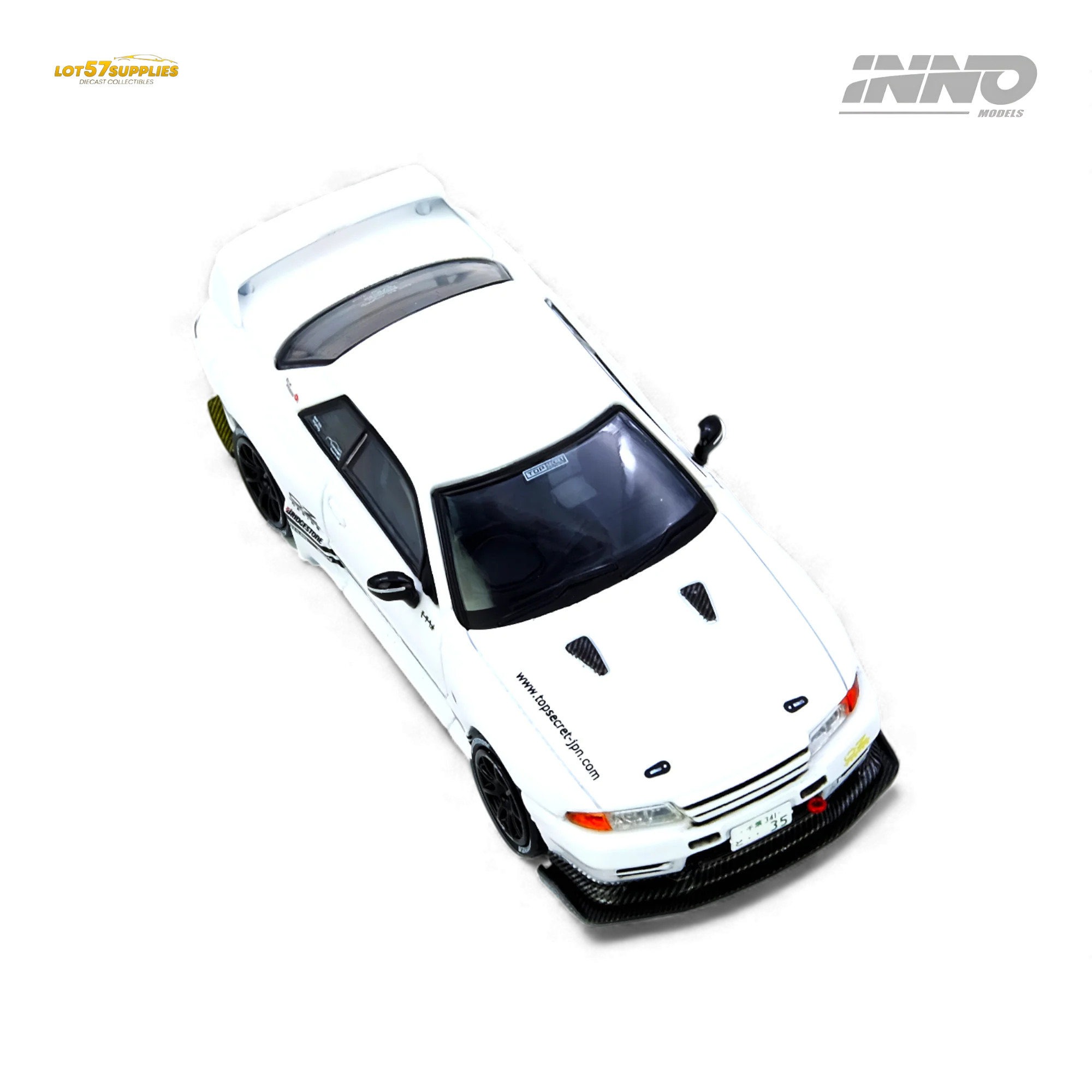 (Pre-Order) INNO64 Top Secret VR32 GT-R White 1:64 - Image 2
