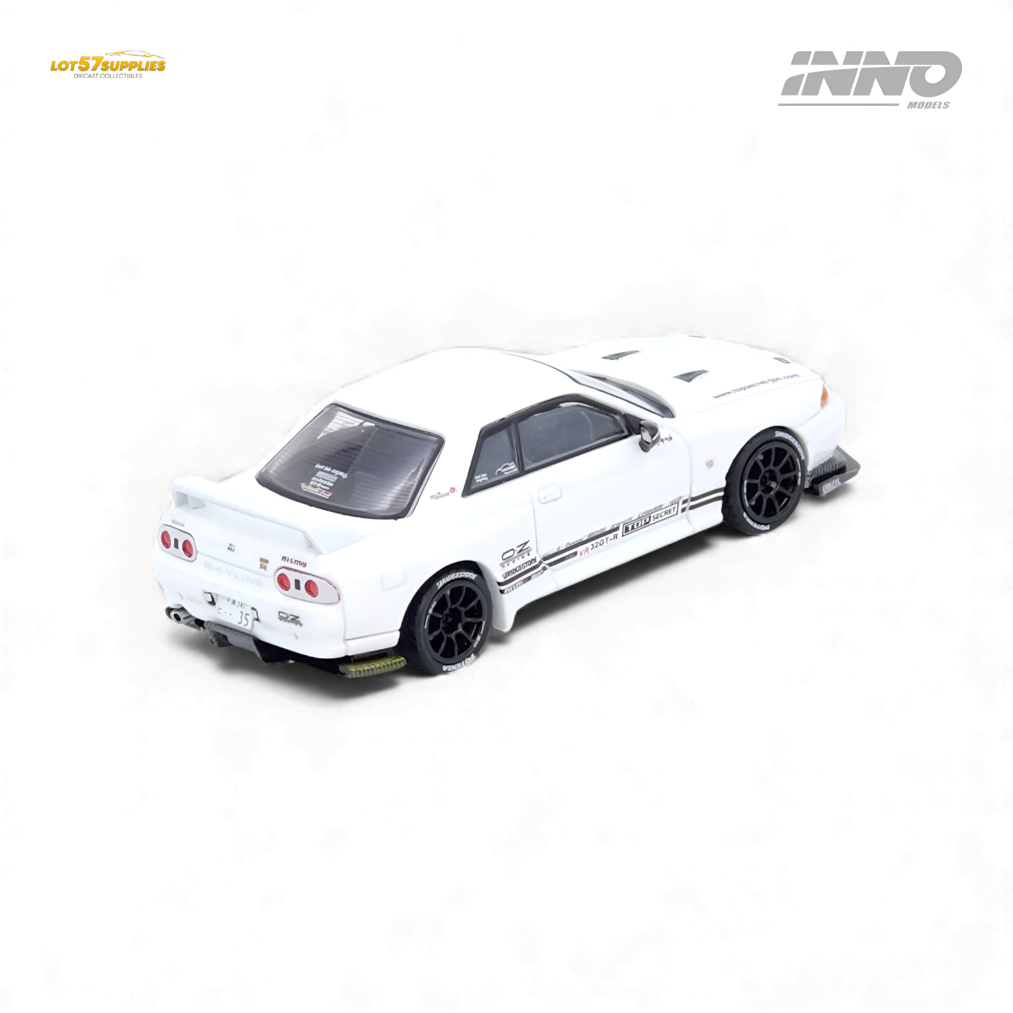 (Pre-Order) INNO64 Top Secret VR32 GT-R White 1:64 - Image 3