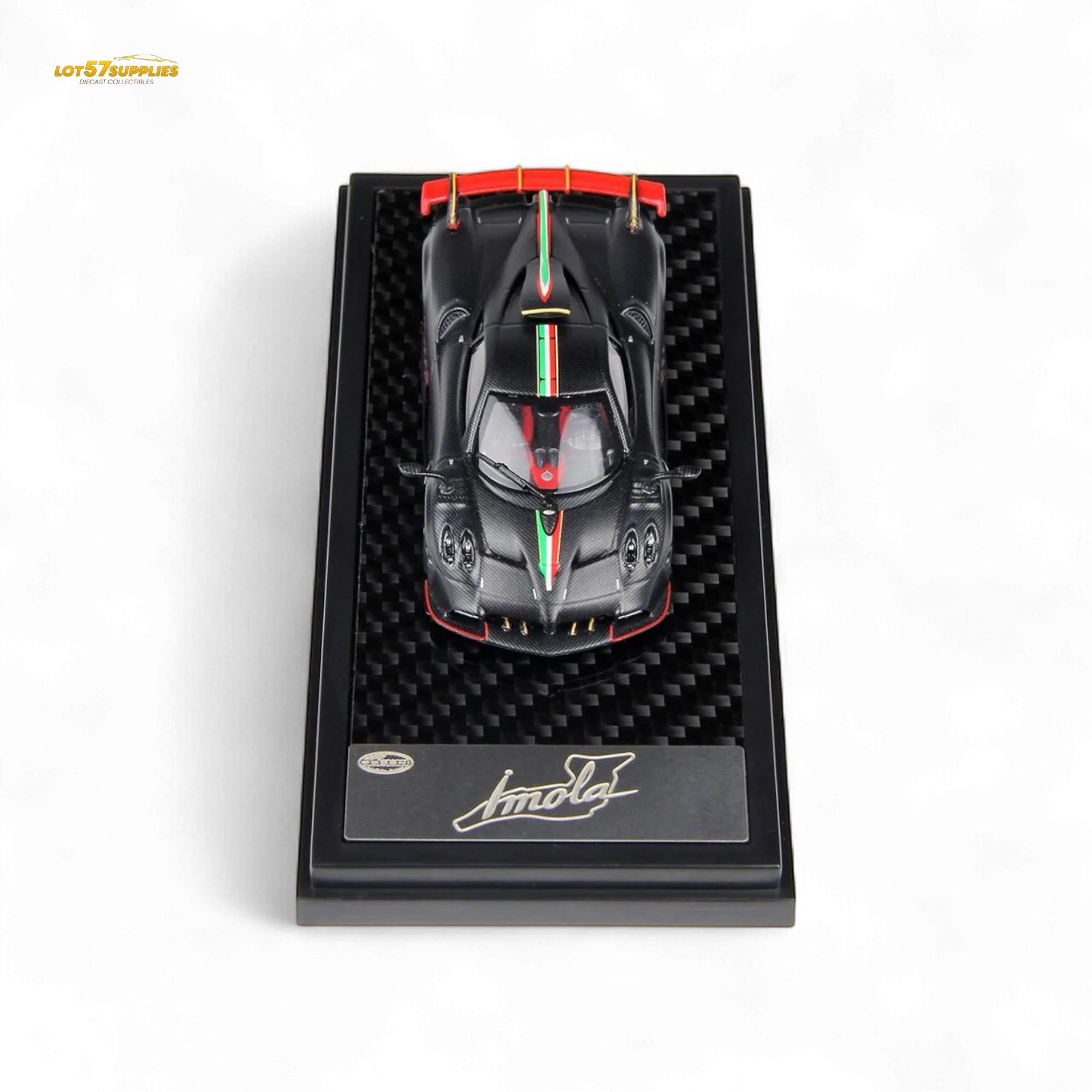 (Pre-Order) LCD Pagani Imola Matte Black Carbon 1:64 - Image 4