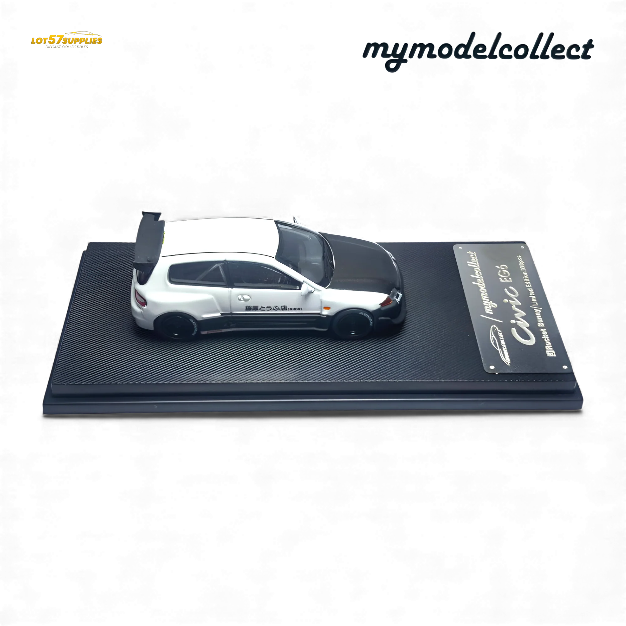 (Pre-Order) MC Civic EG6 Fujiwara Tofu Shop White Carbon 1:64 - Image 5