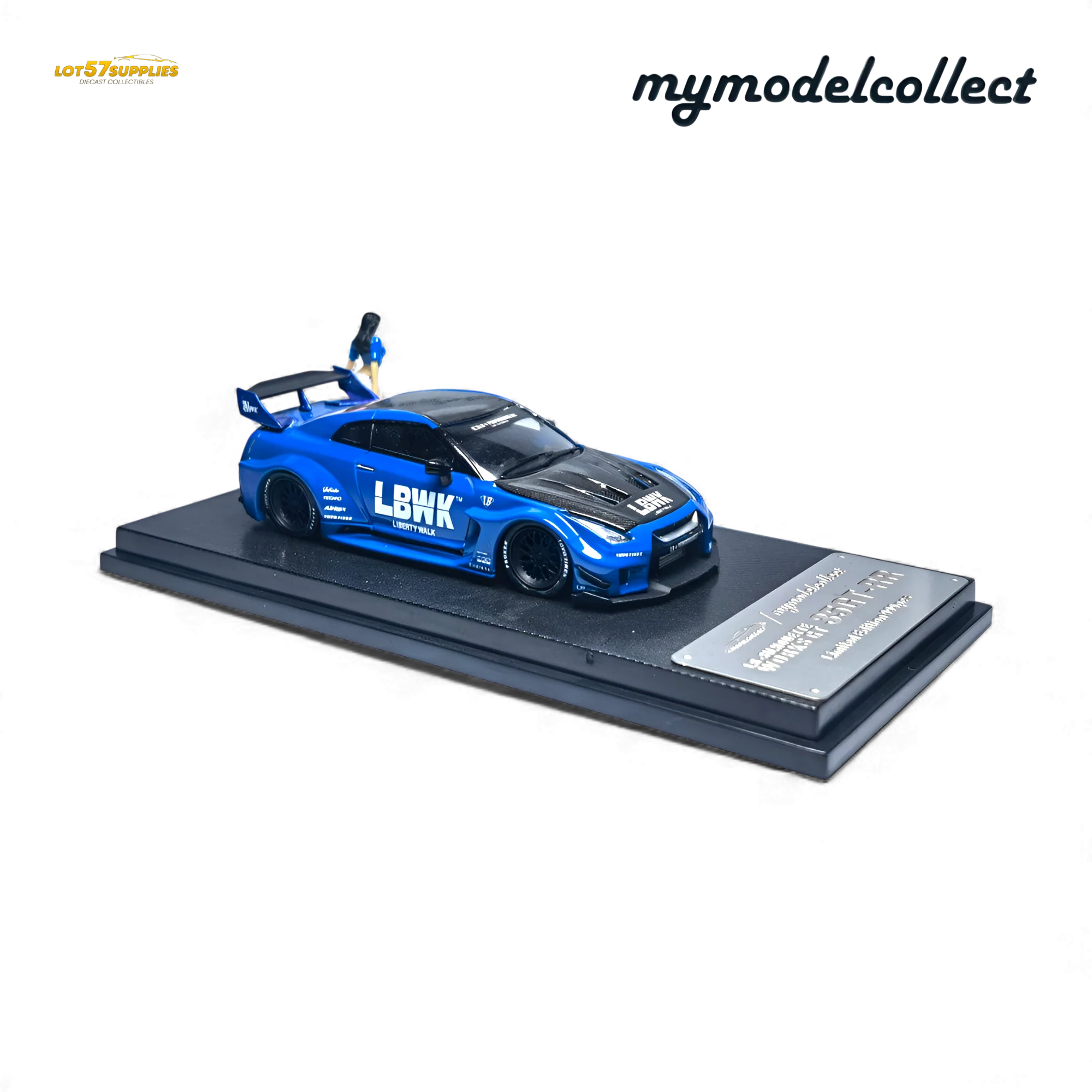 (Pre-Order) MC Nissan R35 GT-R LB Works Blue 1:64 - Image 3
