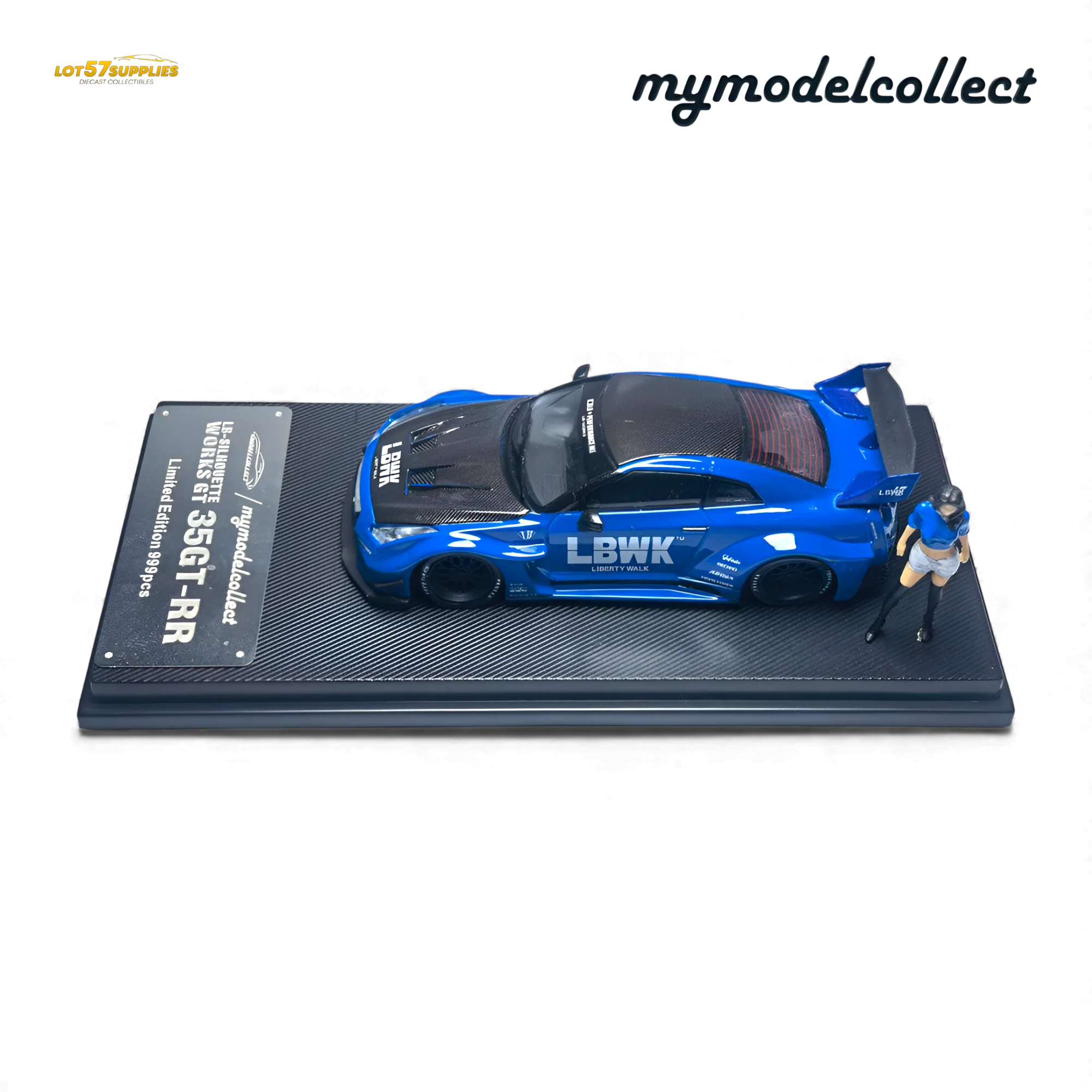 (Pre-Order) MC Nissan R35 GT-R LB Works Blue 1:64 - Image 4