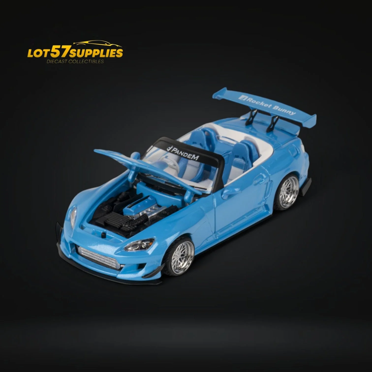 (Pre-Order) Microturbo Honda S2000 Custom Rocket Bunny Metallic Blue 1:64 - Image 2