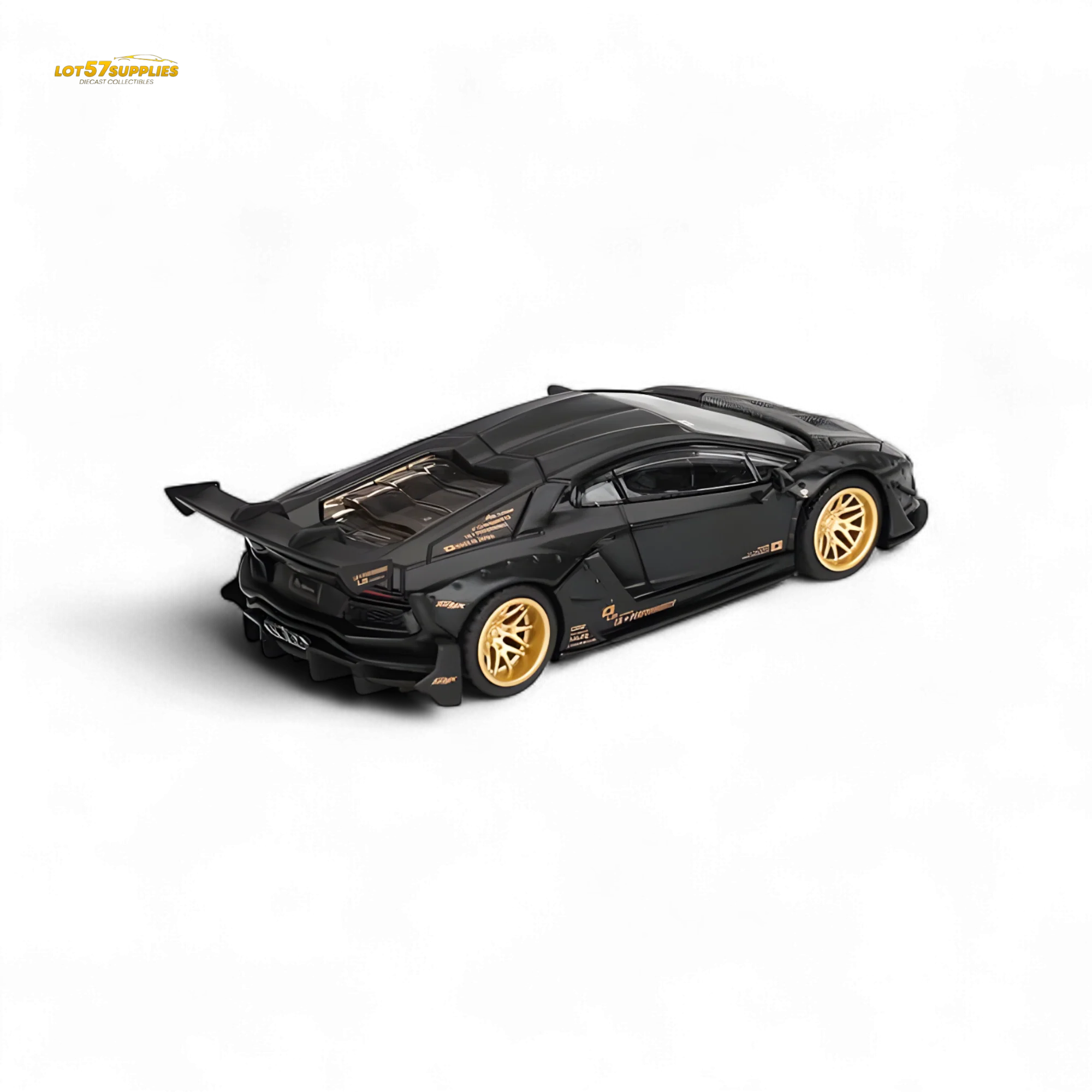 (Pre-Order) Mini-GT LB★WORKS Lamborghini Aventador Matte Black 1:64 - Image 3