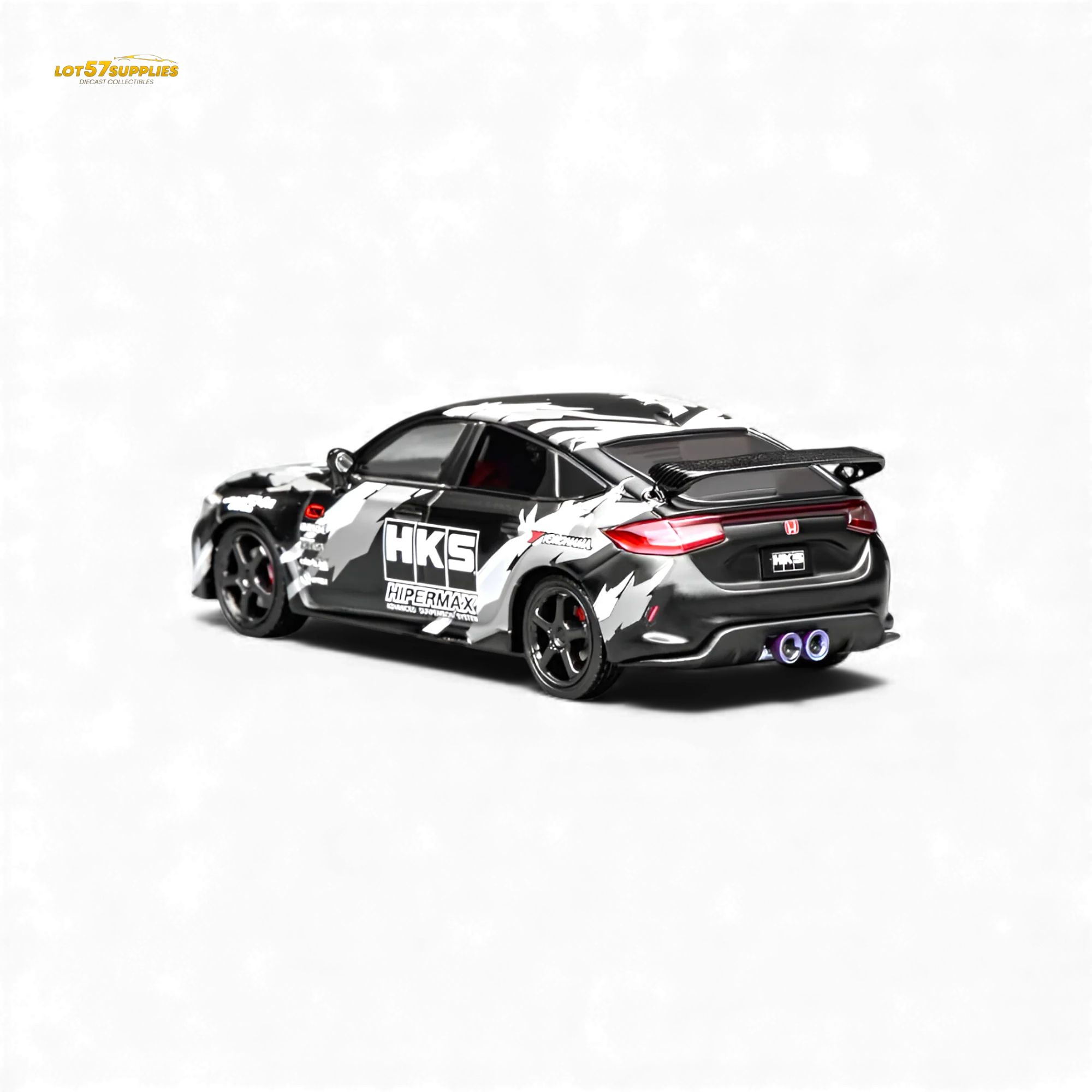 (Pre-Order) Motorhelix Civic Type R FL5 Black HKS 1:64 - Image 2