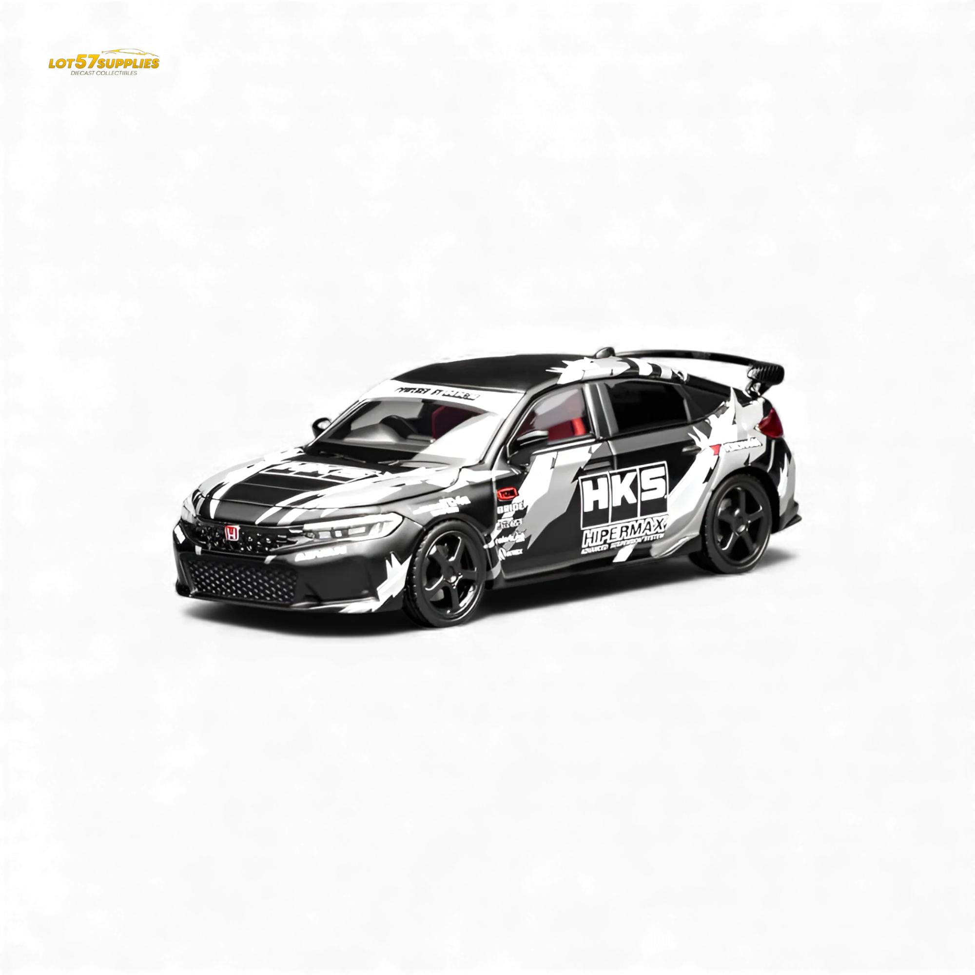 (Pre-Order) Motorhelix Civic Type R FL5 Black HKS 1:64 - Image 4
