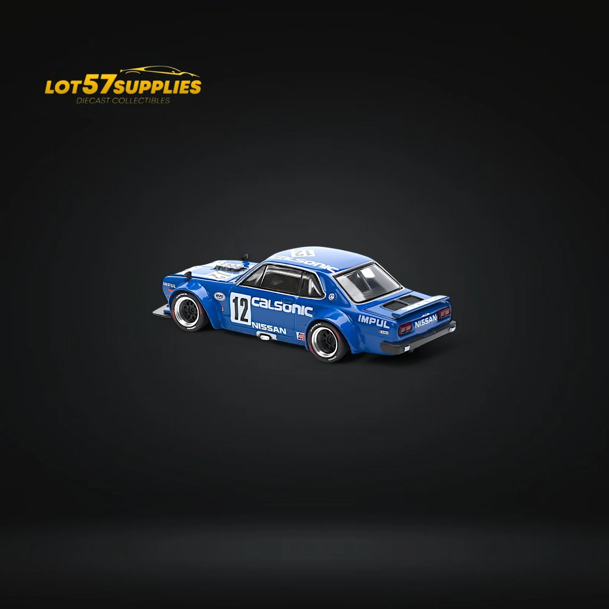 (Pre-Order) PopRace Skyline GT-R V8 Drift (Hakosuka) Calsonic Blue 1:64 - Image 2