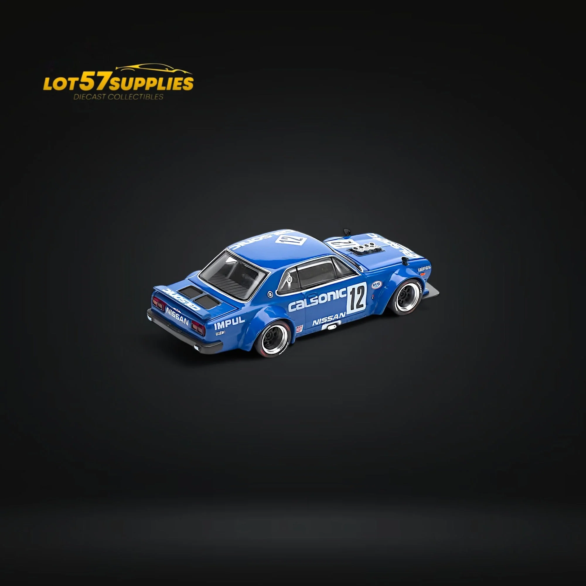 (Pre-Order) PopRace Skyline GT-R V8 Drift (Hakosuka) Calsonic Blue 1:64 - Image 3