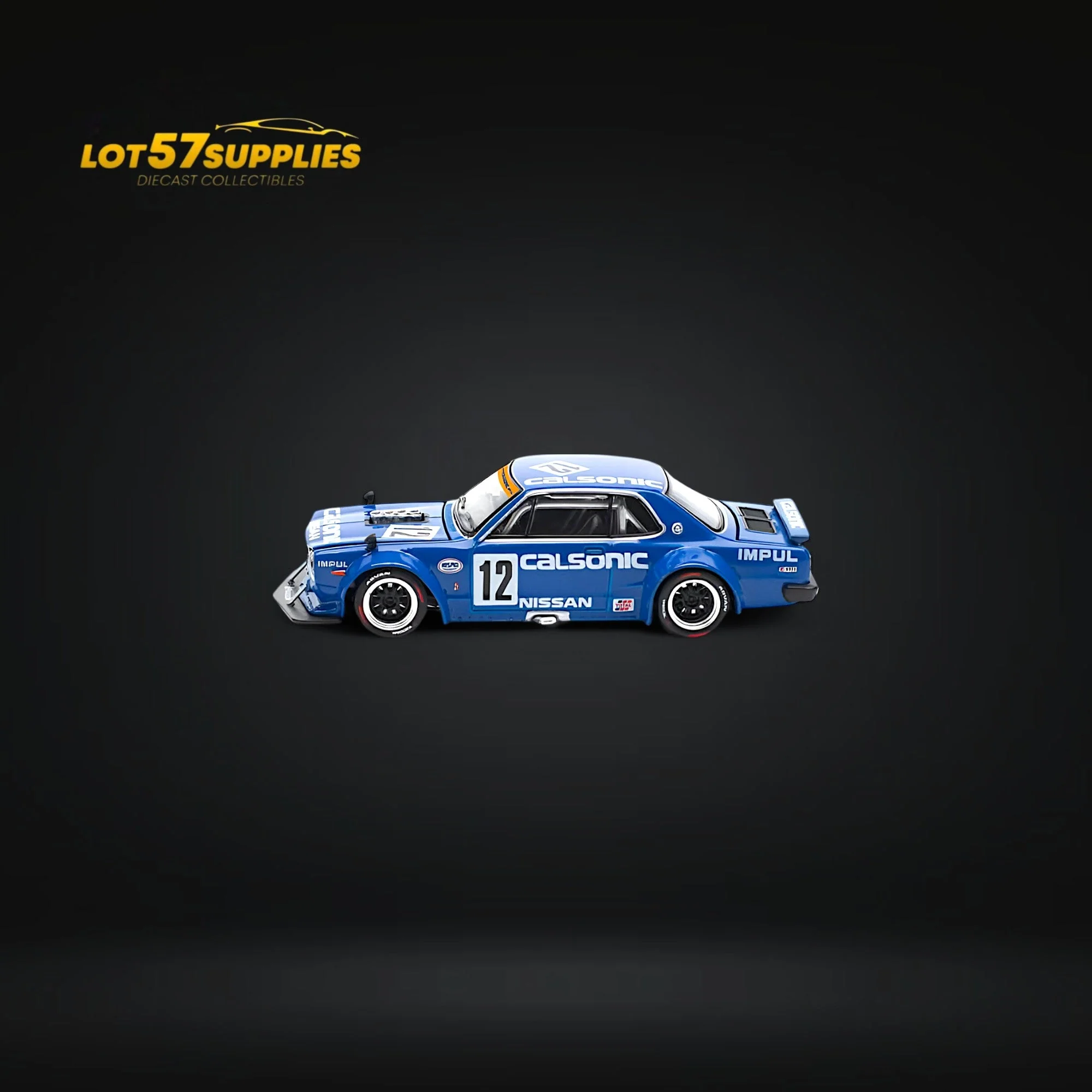 (Pre-Order) PopRace Skyline GT-R V8 Drift (Hakosuka) Calsonic Blue 1:64 - Image 4