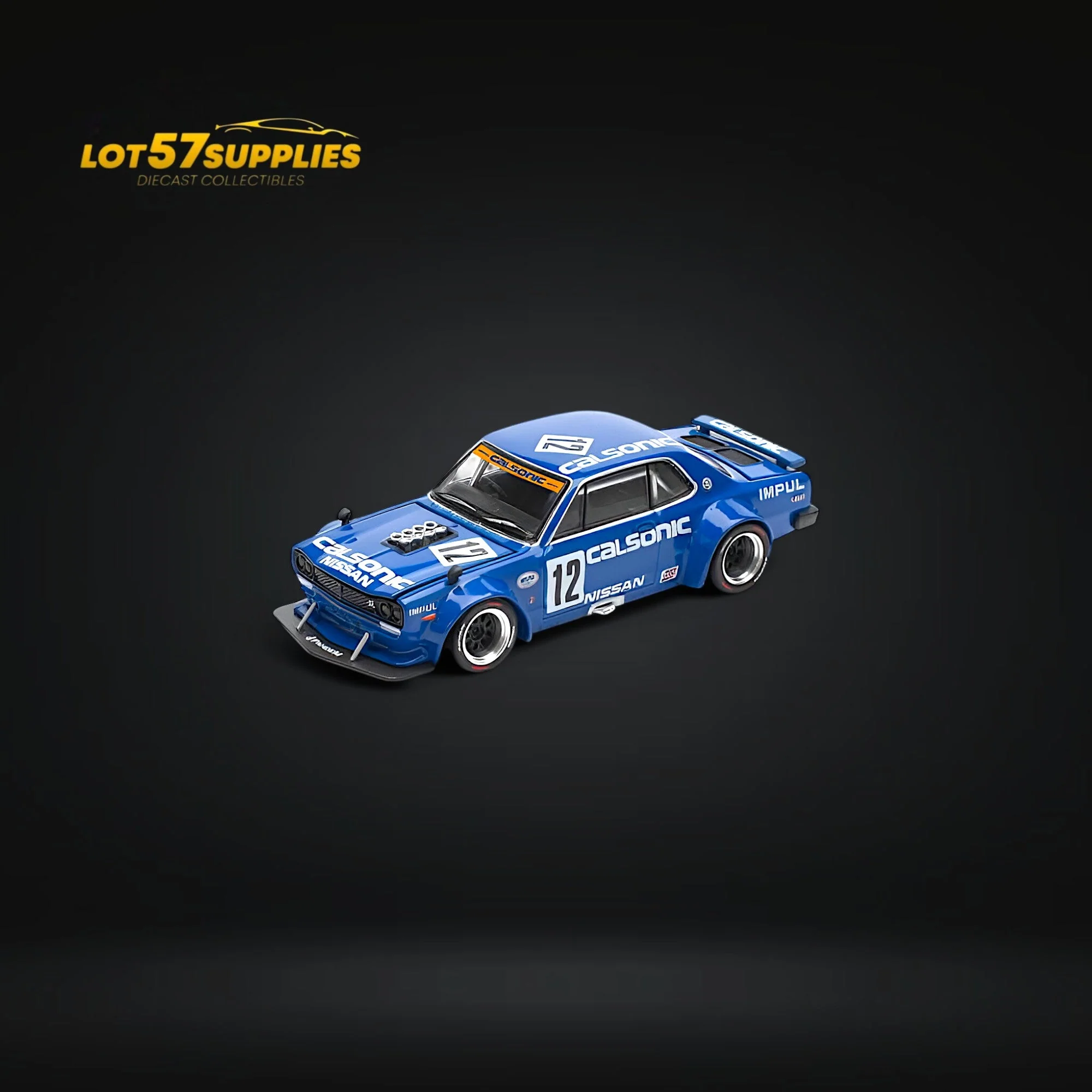 (Pre-Order) PopRace Skyline GT-R V8 Drift (Hakosuka) Calsonic Blue 1:64 - Image 5