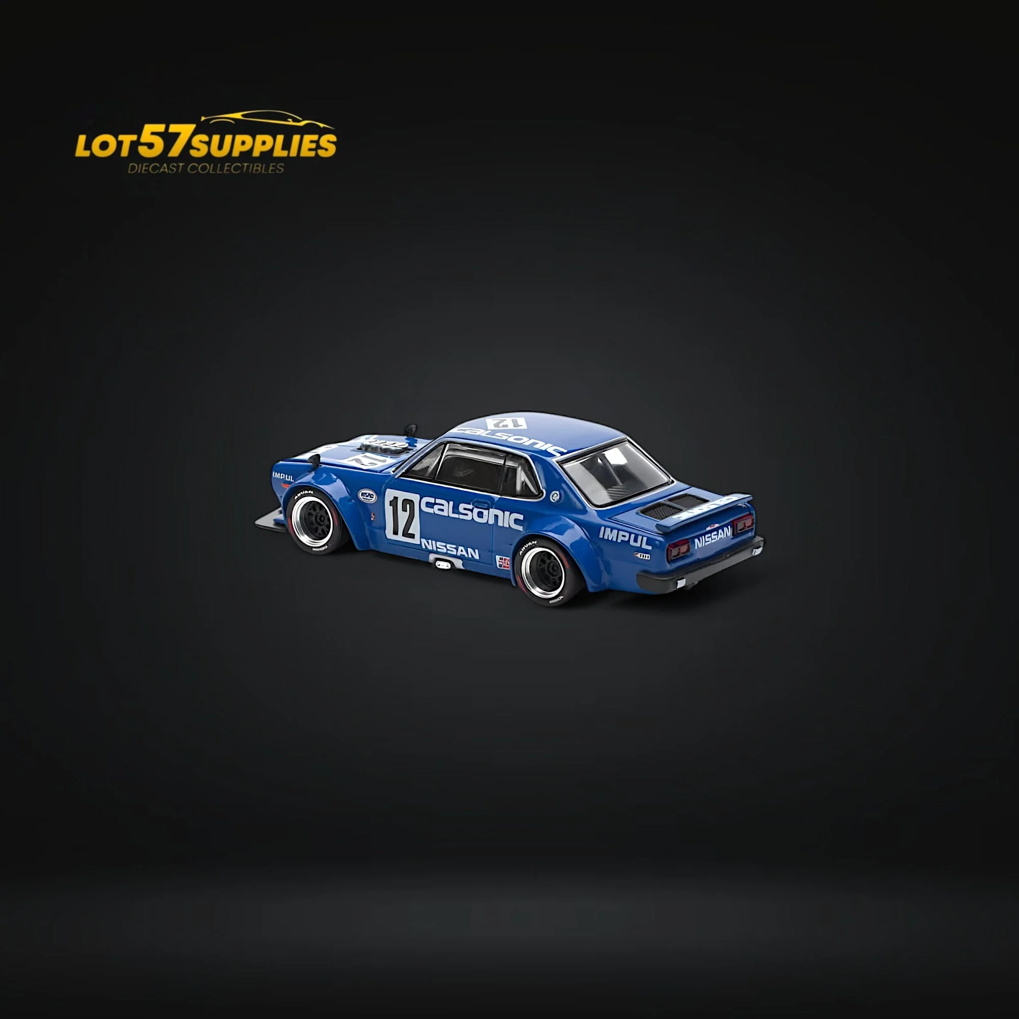 (Pre-Order) PopRace Skyline GT-R V8 Drift (Hakosuka) Calsonic Blue 1:64 - Image 6