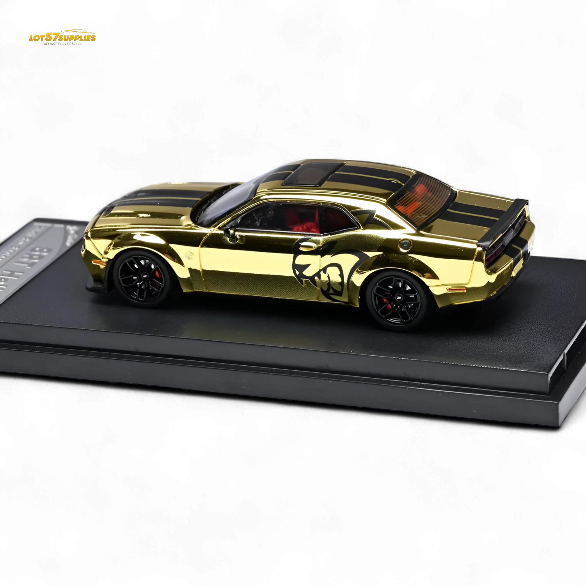 (Pre-Order) Stance Hunters Dodge Challenger SRT Hellcat Gold 1:64 - Image 2