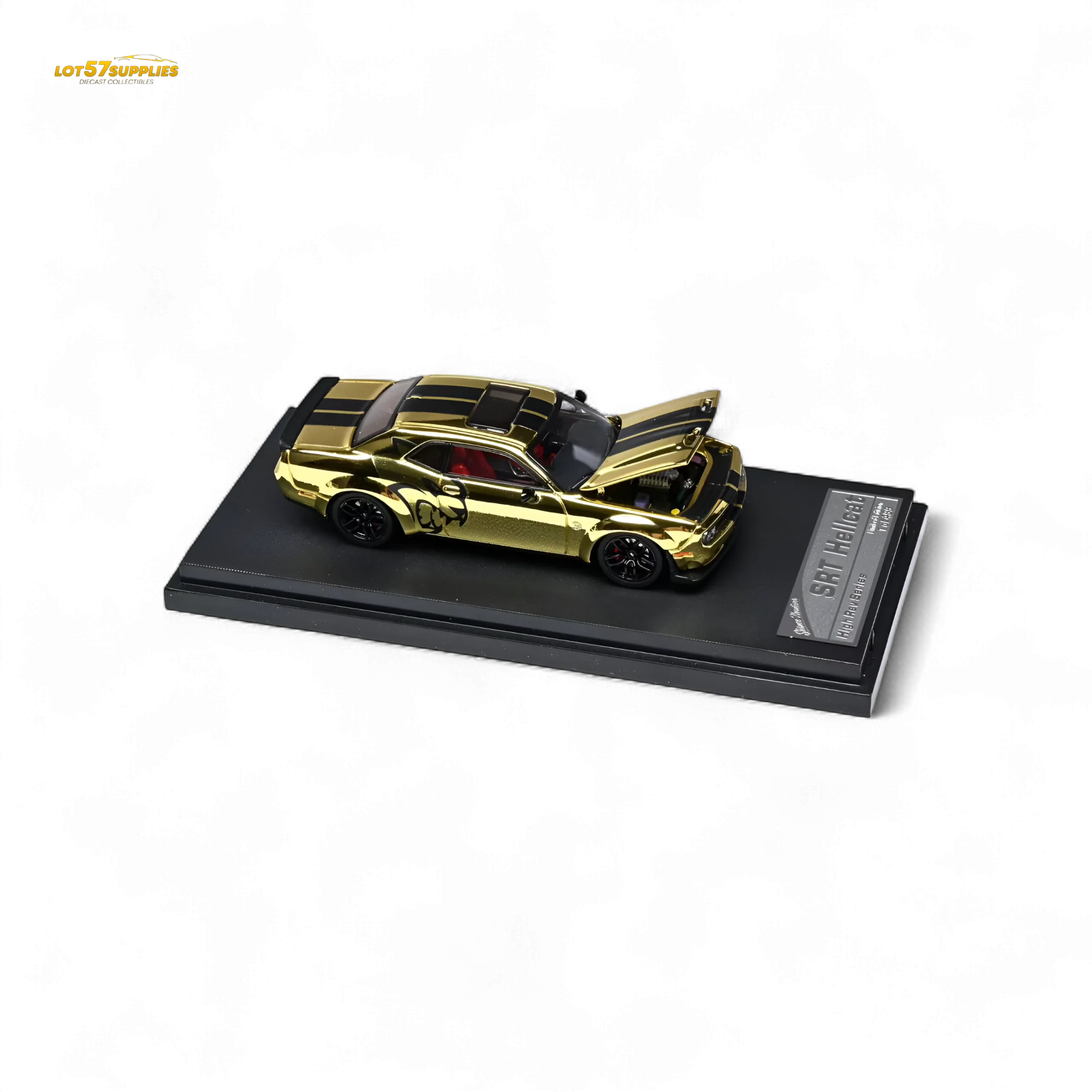 (Pre-Order) Stance Hunters Dodge Challenger SRT Hellcat Gold 1:64 - Image 3