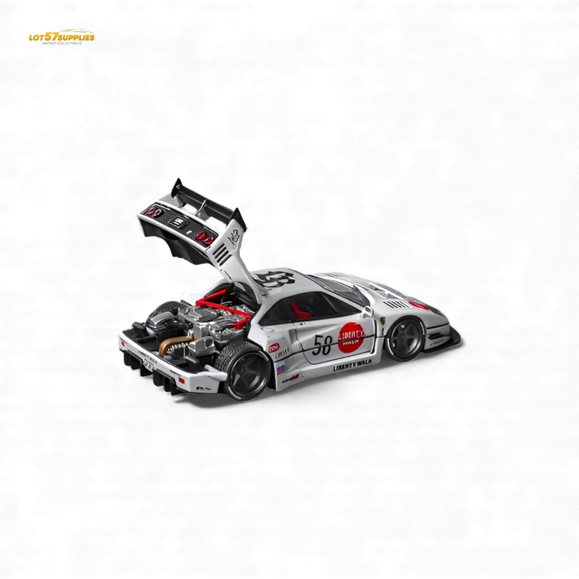(Pre-Order) Star Models Ferrari F40 LB-Works White 1:64 - Image 4