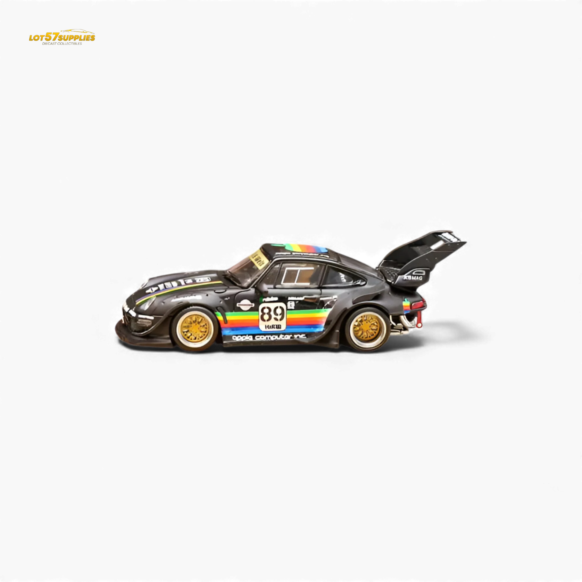 (Pre-Order) Street Weapon RWB 993 Matte Black Apple Livery 1:64 - Image 3