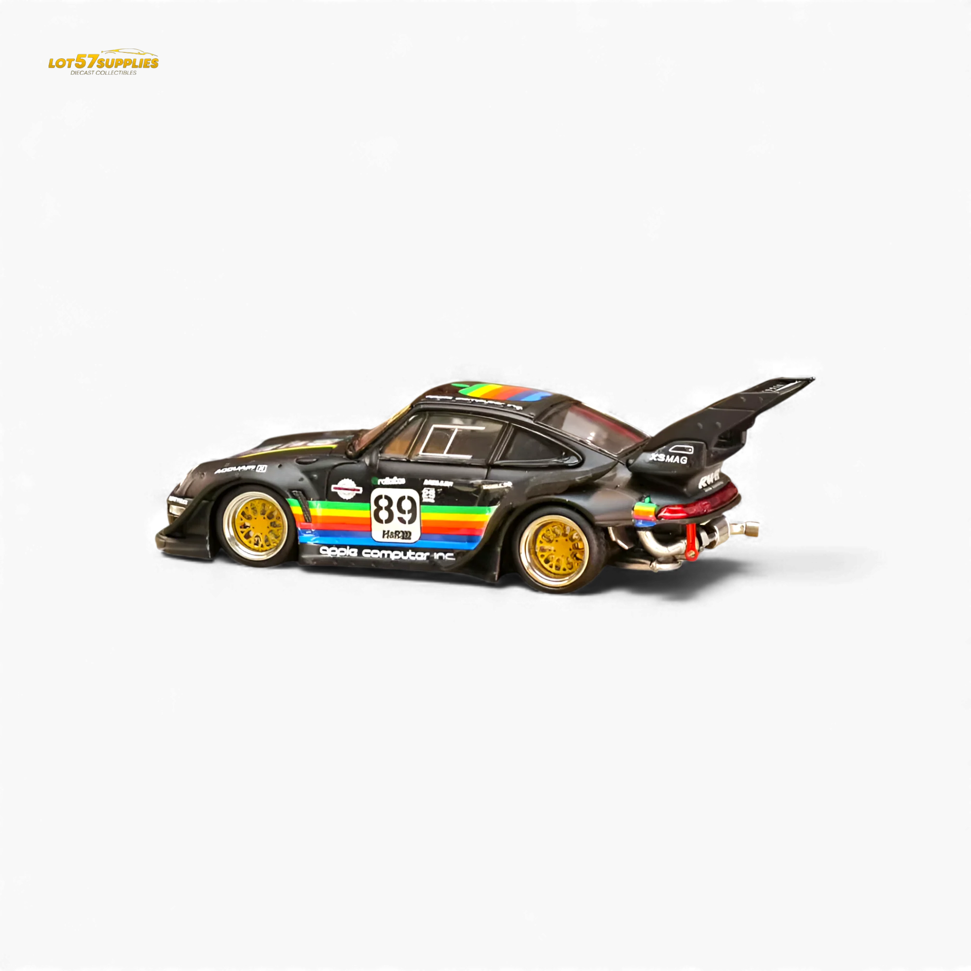 (Pre-Order) Street Weapon RWB 993 Matte Black Apple Livery 1:64 - Image 6