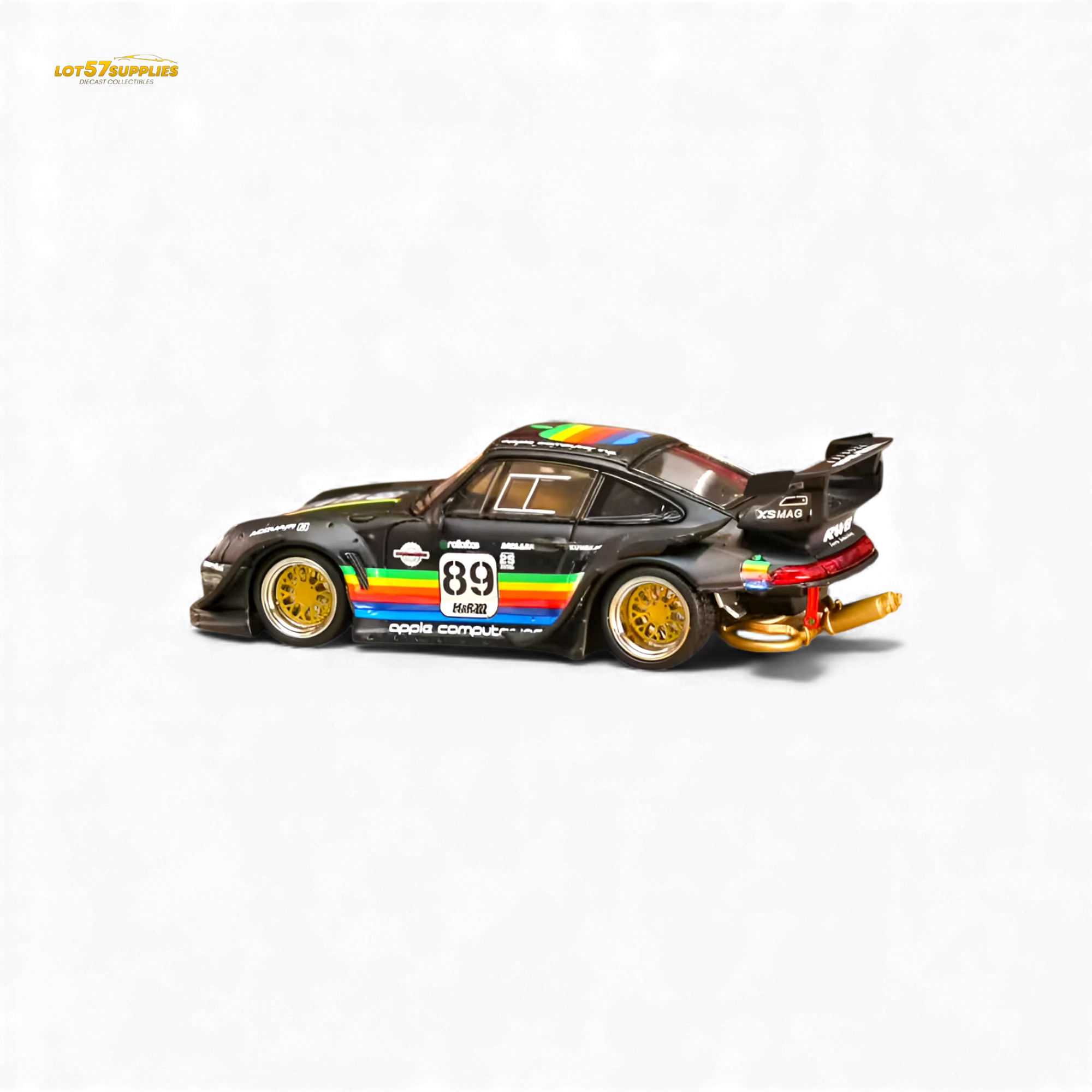 (Pre-Order) Street Weapon RWB 993 Matte Black Apple Livery 1:64 - Image 4