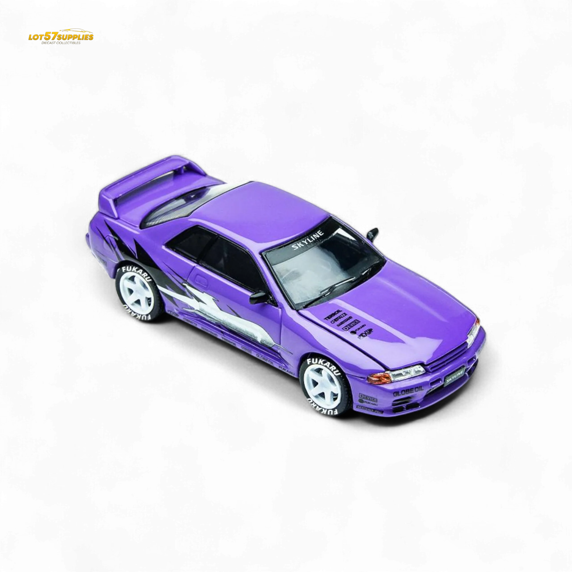 (Pre-Order) TimeMicro Skyline GT-R R32 Los Santos Drift Purple 1:64 - Image 5