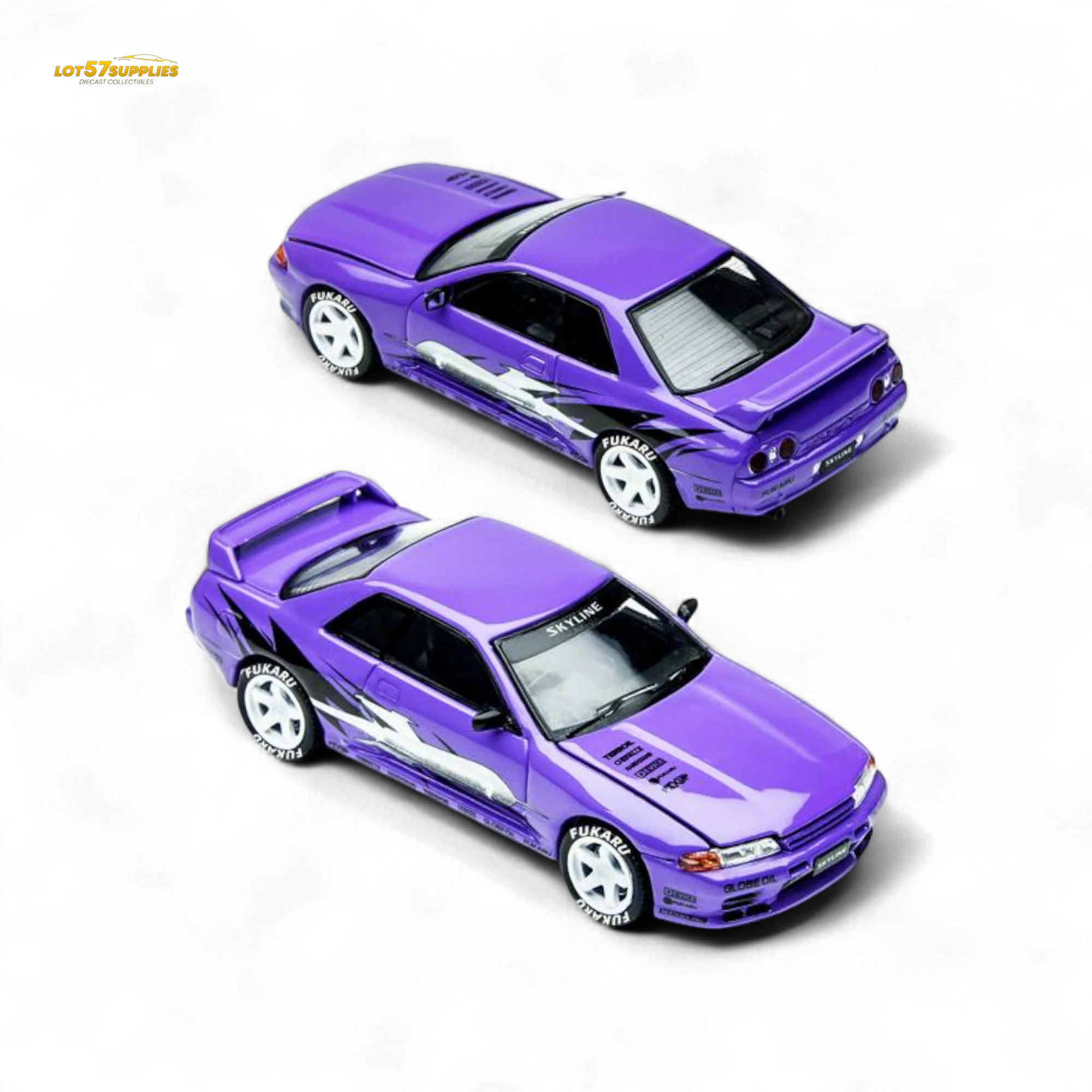 (Pre-Order) TimeMicro Skyline GT-R R32 Los Santos Drift Purple 1:64 - Image 6