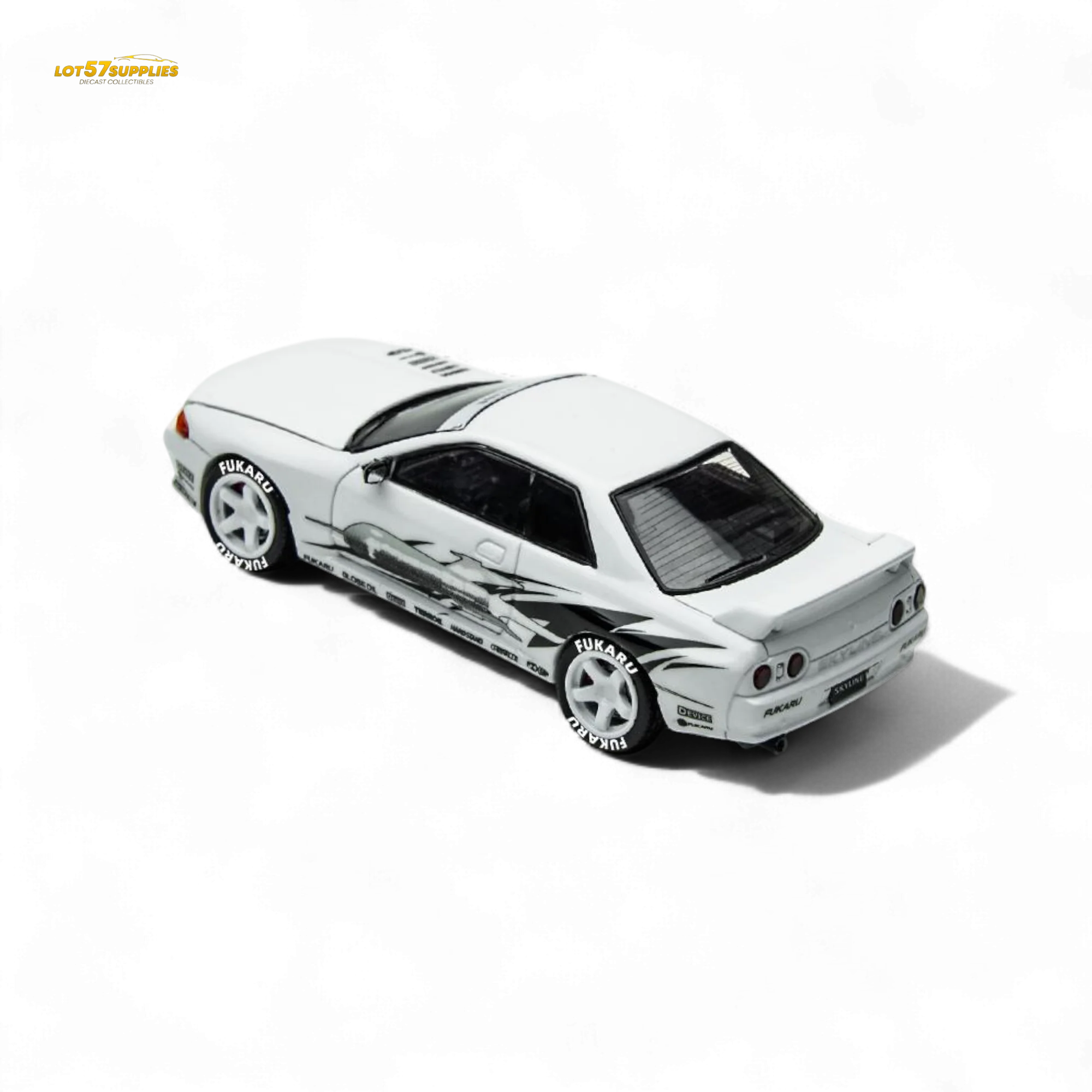 (Pre-Order) TimeMicro Skyline GT-R R32 Los Santos Drift - White 1:64 - Image 3