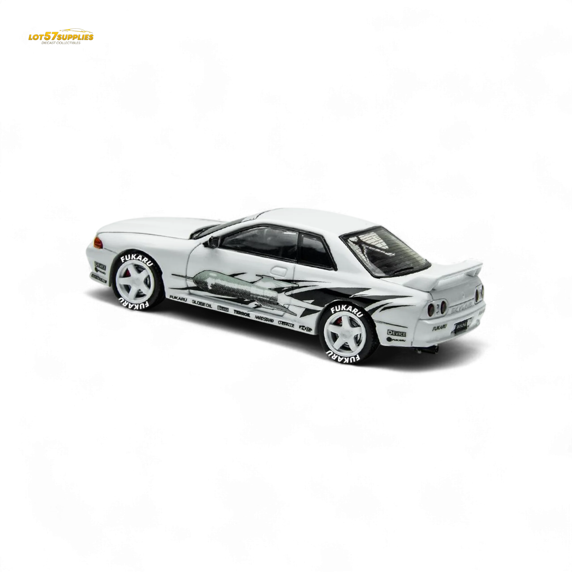 (Pre-Order) TimeMicro Skyline GT-R R32 Los Santos Drift - White 1:64 - Image 4