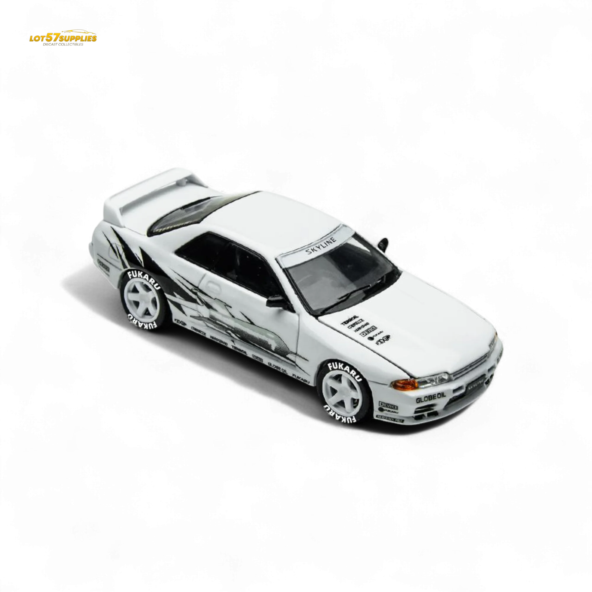 (Pre-Order) TimeMicro Skyline GT-R R32 Los Santos Drift - White 1:64 - Image 5