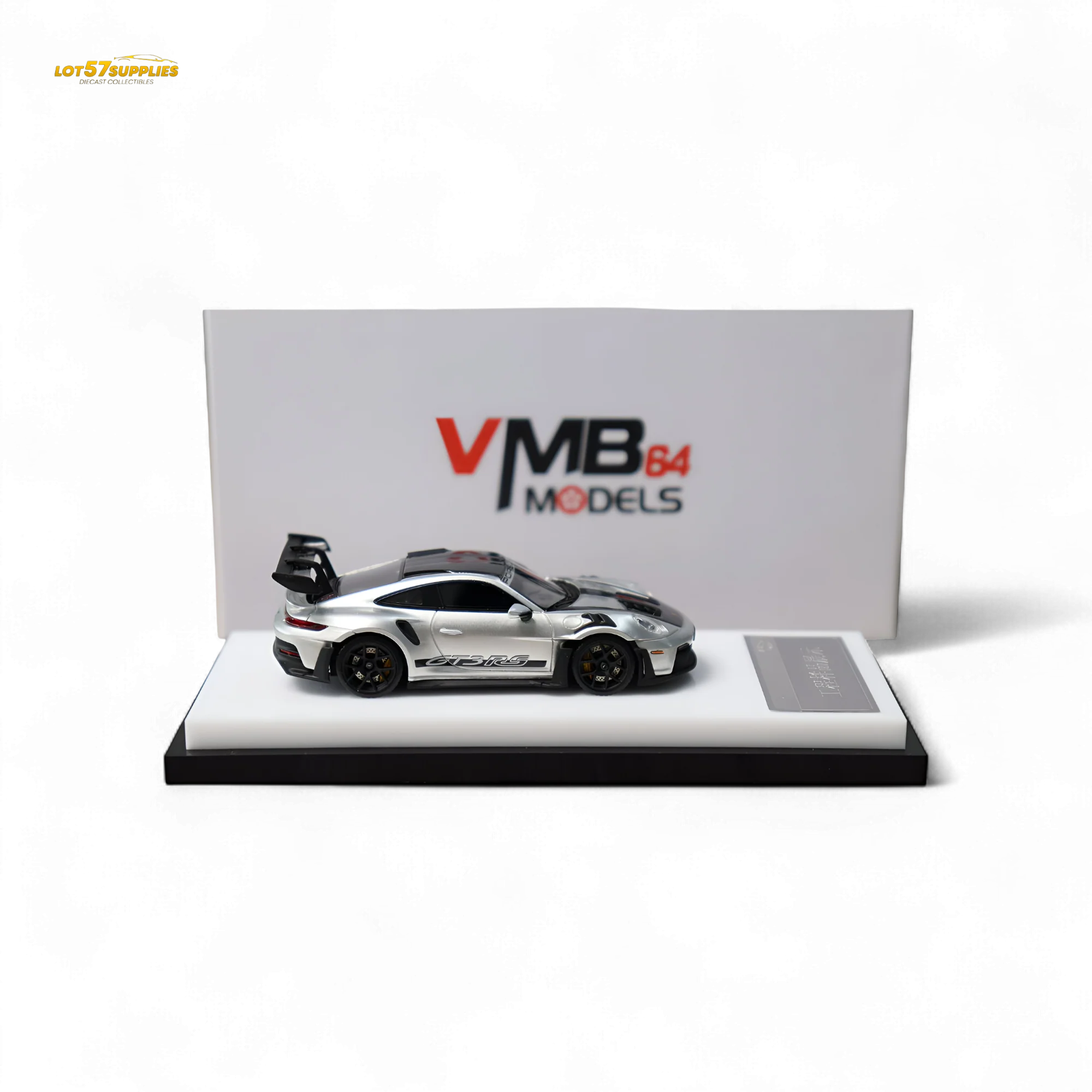 (Pre-Order) VMB Porsche 992 GT3 RS GT Silver 1:64 - Image 2