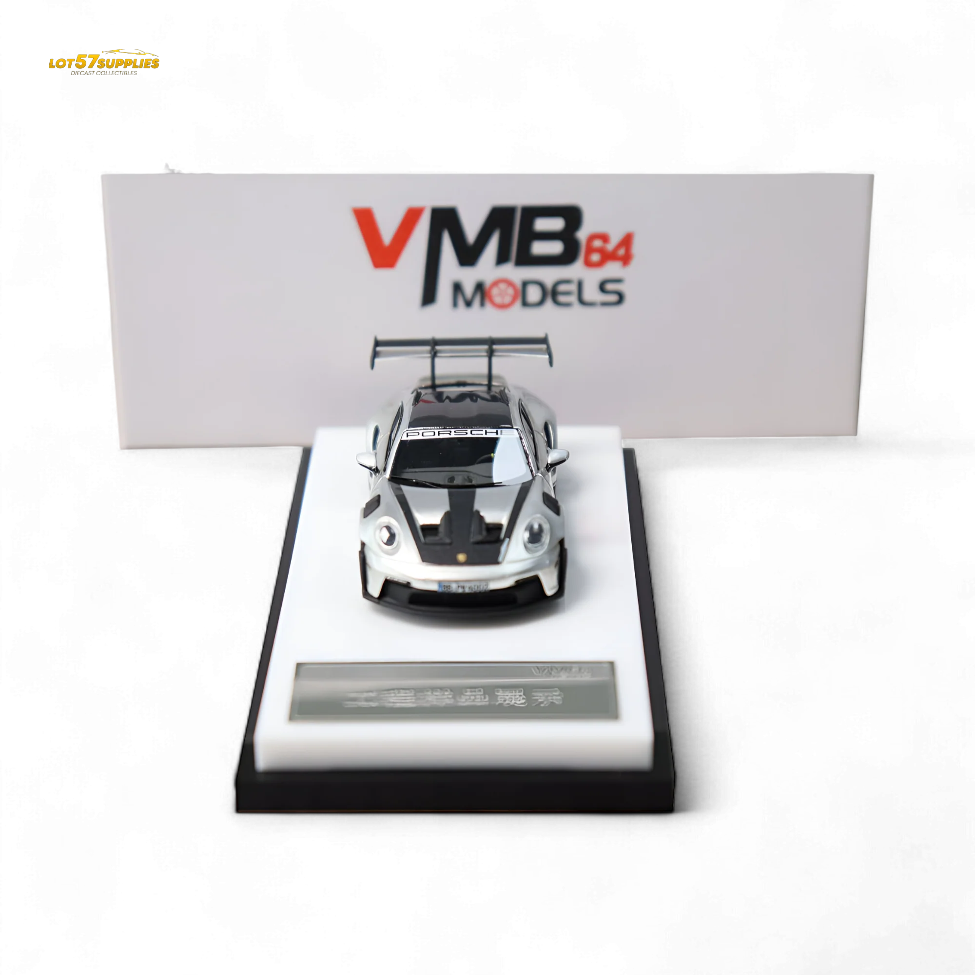 (Pre-Order) VMB Porsche 992 GT3 RS GT Silver 1:64 - Image 4