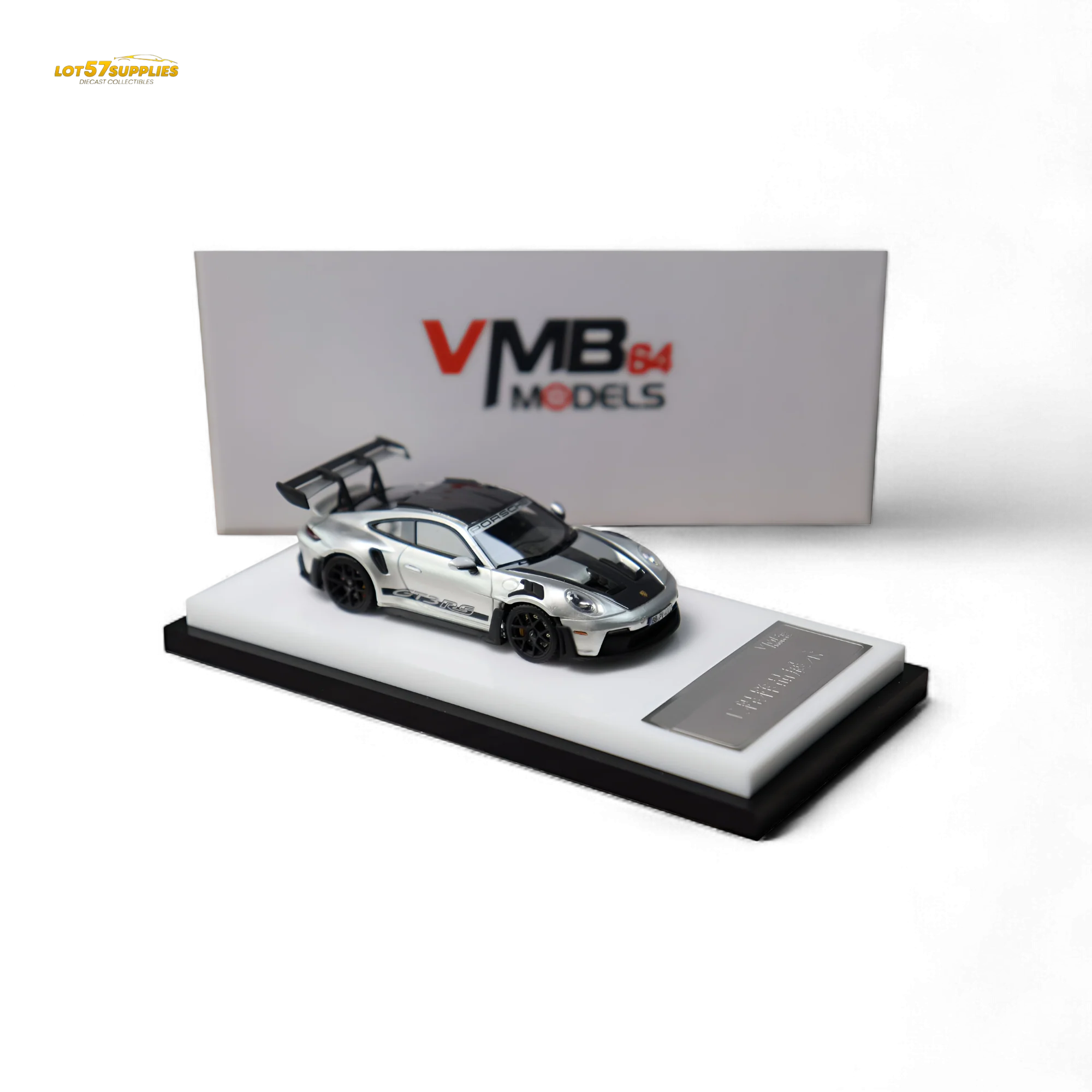(Pre-Order) VMB Porsche 992 GT3 RS GT Silver 1:64 - Image 5