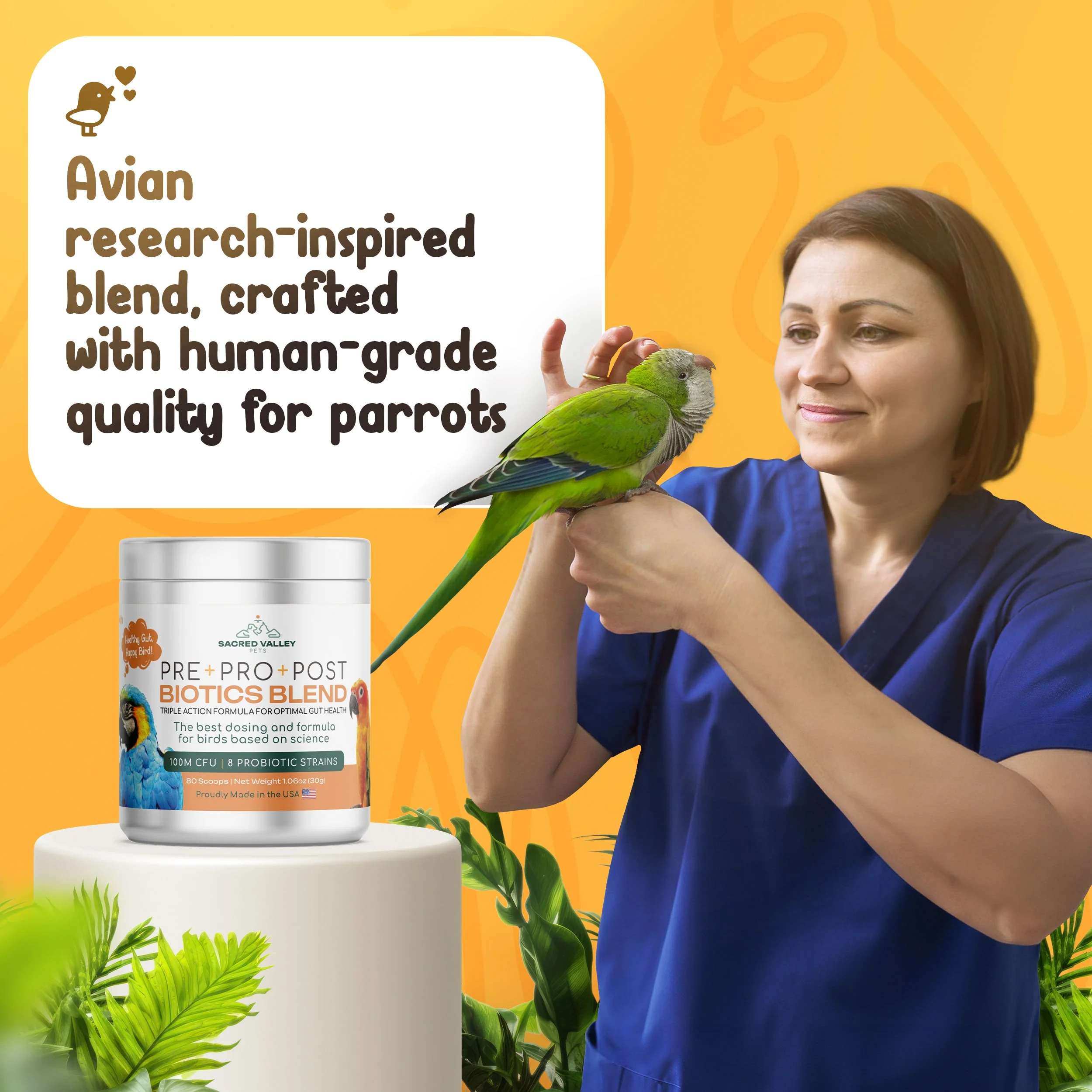 Pre+Pro+Post Biotics Blend for Parrots - 1.06oz - Image 5