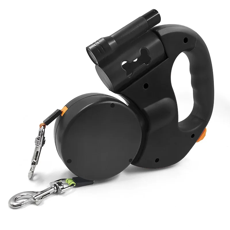 Premium 3M Retractable Double Dog Leash – Reflective 360° Swivel No-Tangle Lead with LED Lights for Small Dogs - Image 10