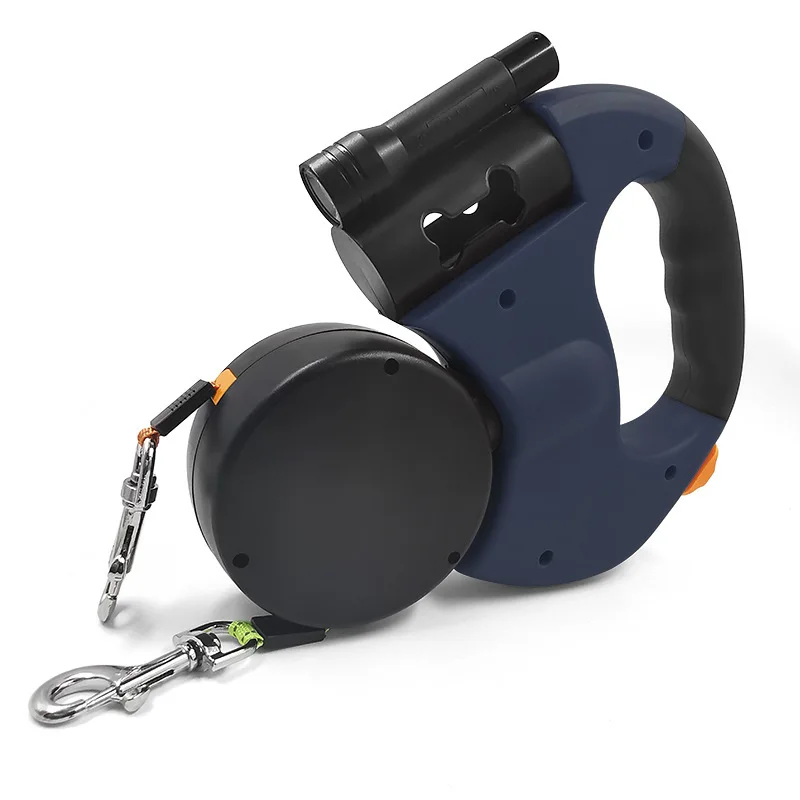 Premium 3M Retractable Double Dog Leash – Reflective 360° Swivel No-Tangle Lead with LED Lights for Small Dogs - Image 8