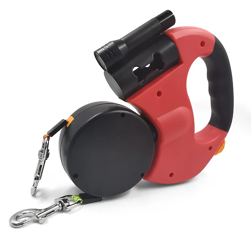 Premium 3M Retractable Double Dog Leash – Reflective 360° Swivel No-Tangle Lead with LED Lights for Small Dogs - Image 9